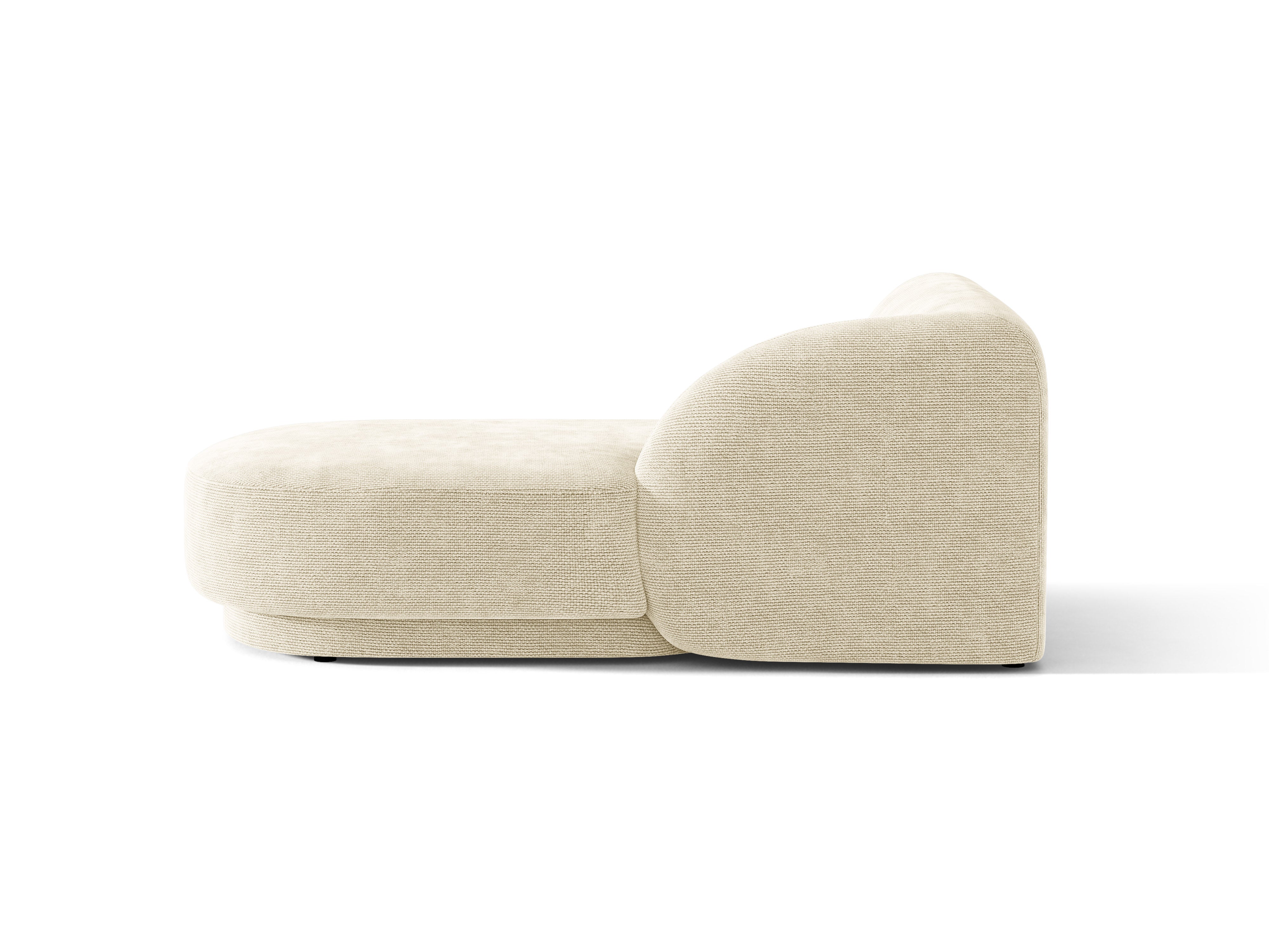 Rechtsseitiger Sessel MILEY hellbeige samtig