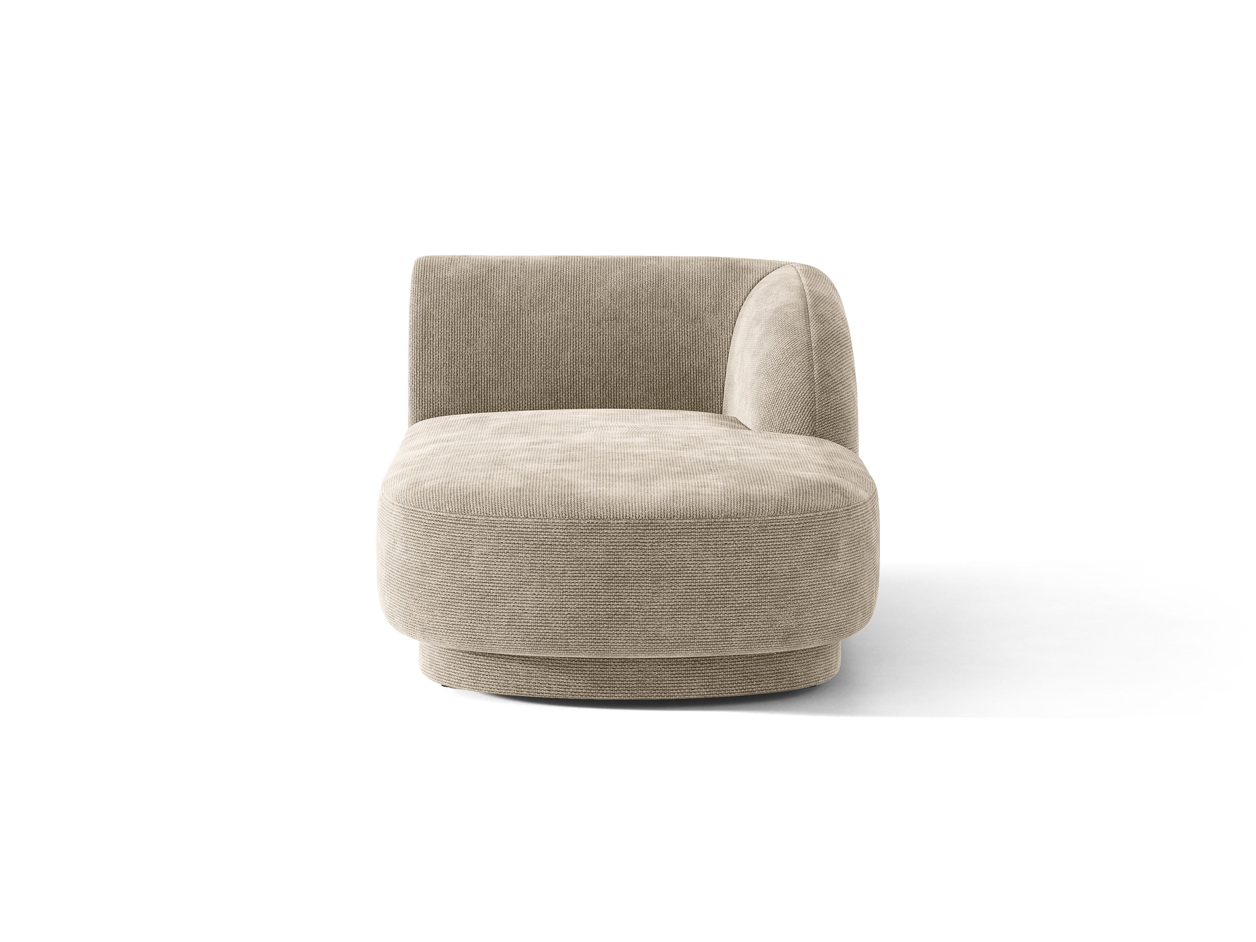 Rechtsseitiger Sessel MILEY beige samtig