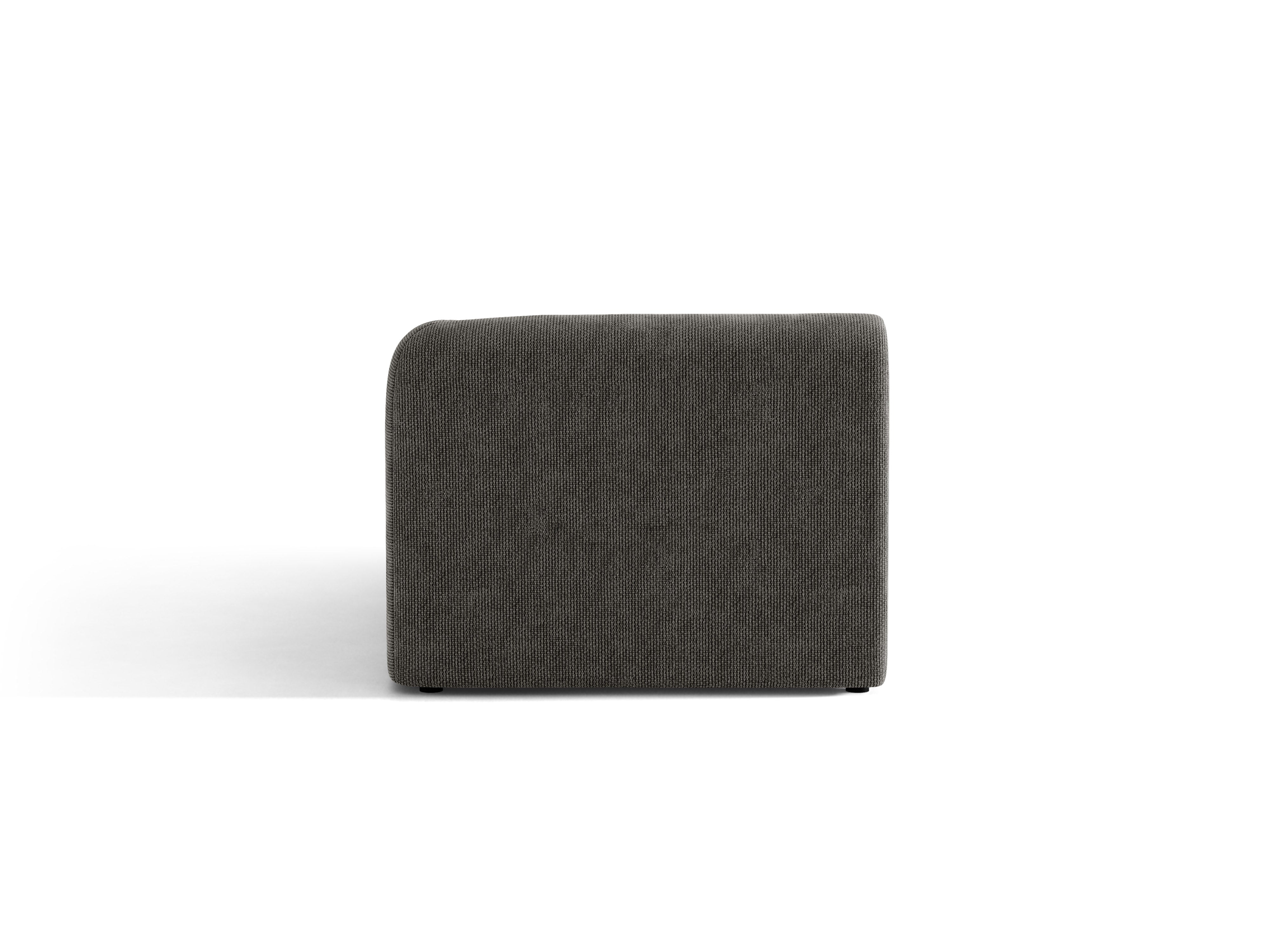 Rechtsseitiger Sessel MILEY graues samtweiches Chenille