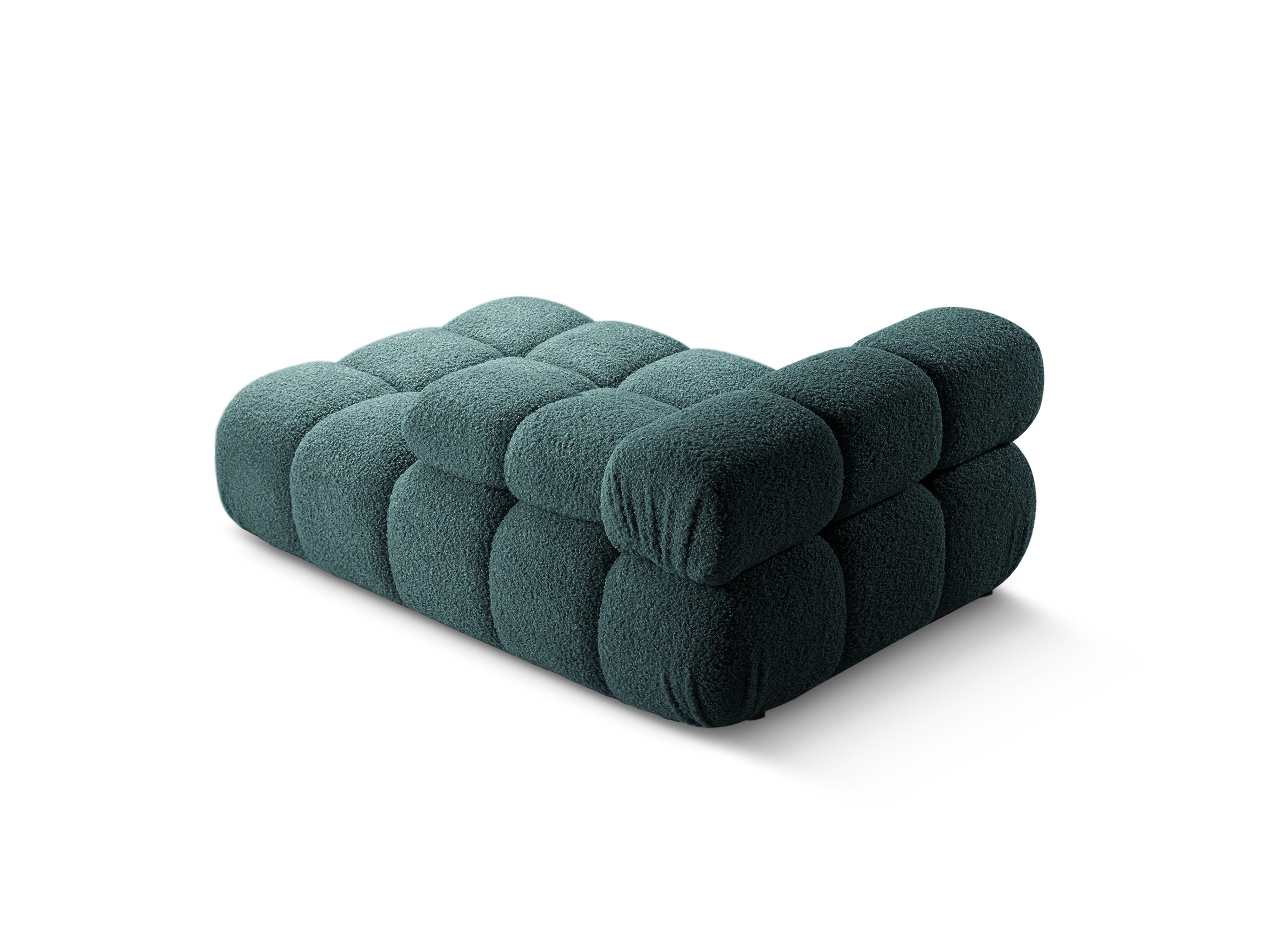 Rechtsseitiger Sessel BELLIS in tiefem Petrol Boucle