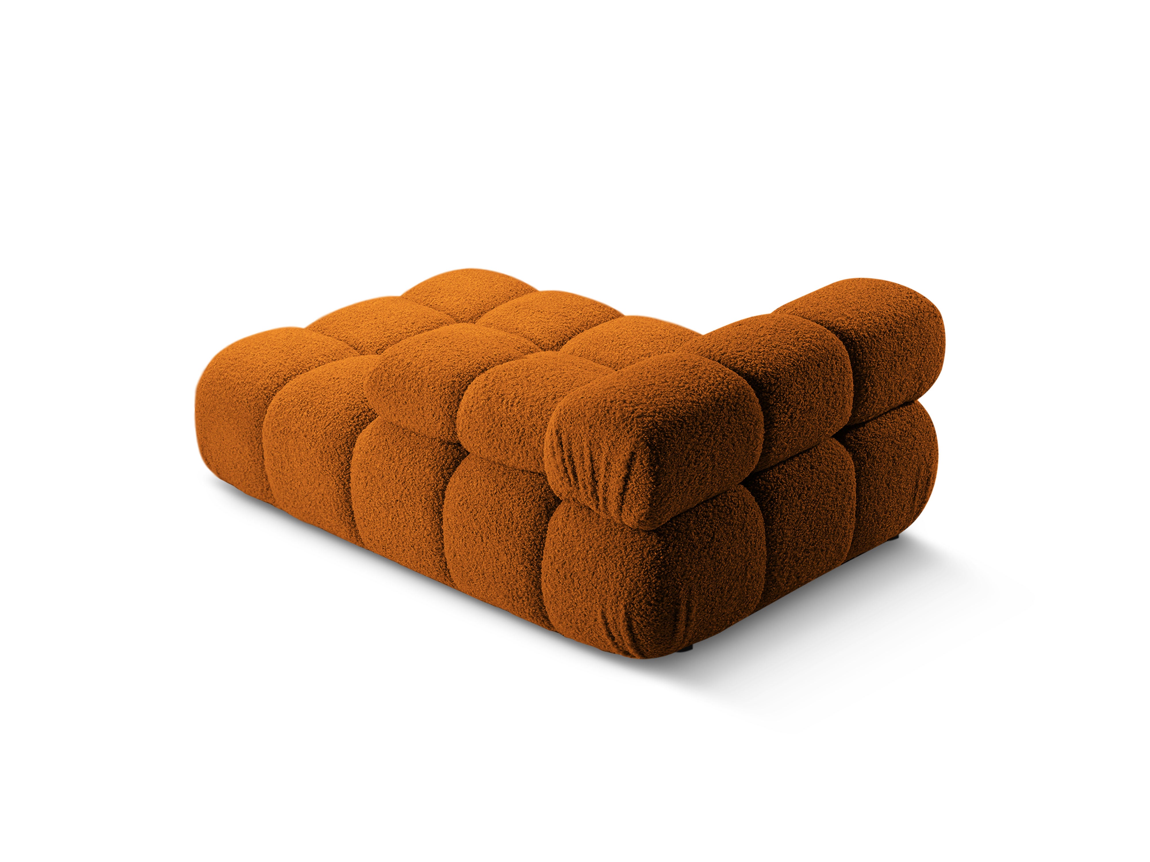 Rechtsseitiger Sessel BELLIS in ziegelrotem Boucle
