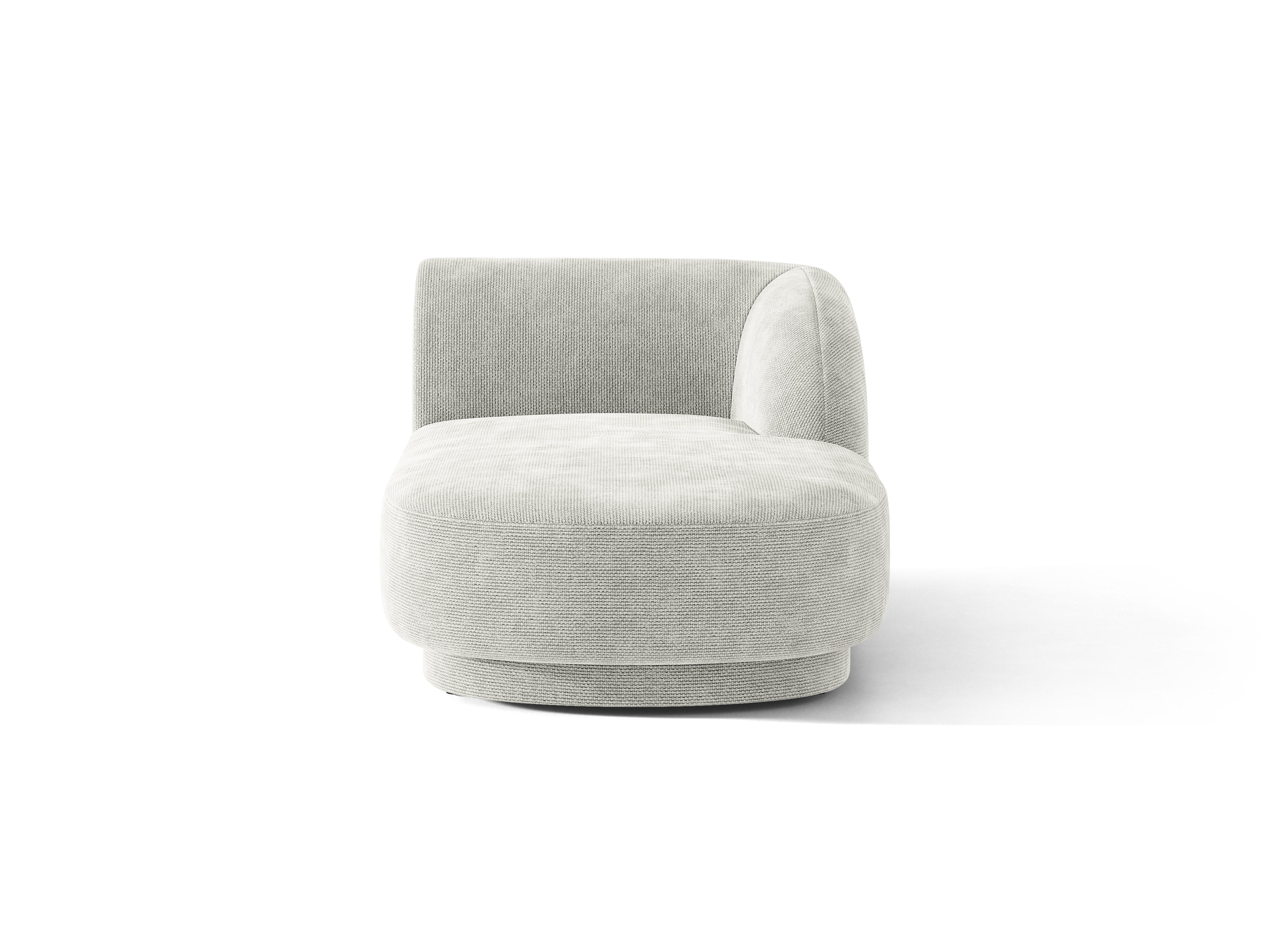 Rechtsseitiger Sessel MILEY graues Chenille