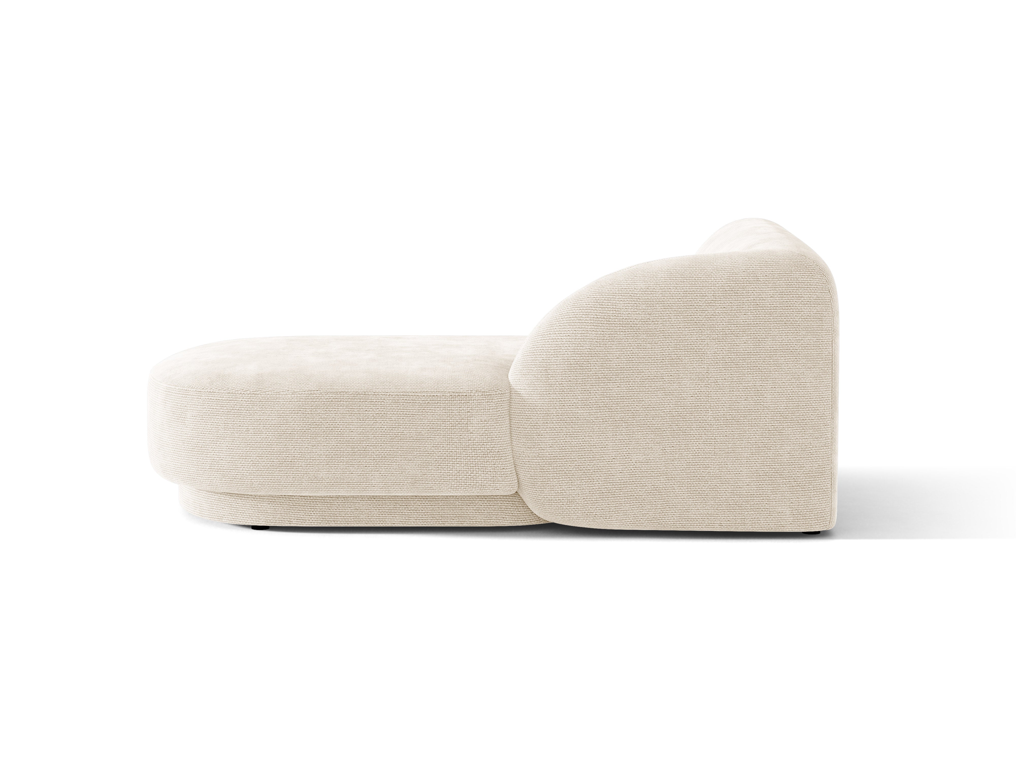 Rechtsseitiger Sessel MILEY Elfenbein Chenille