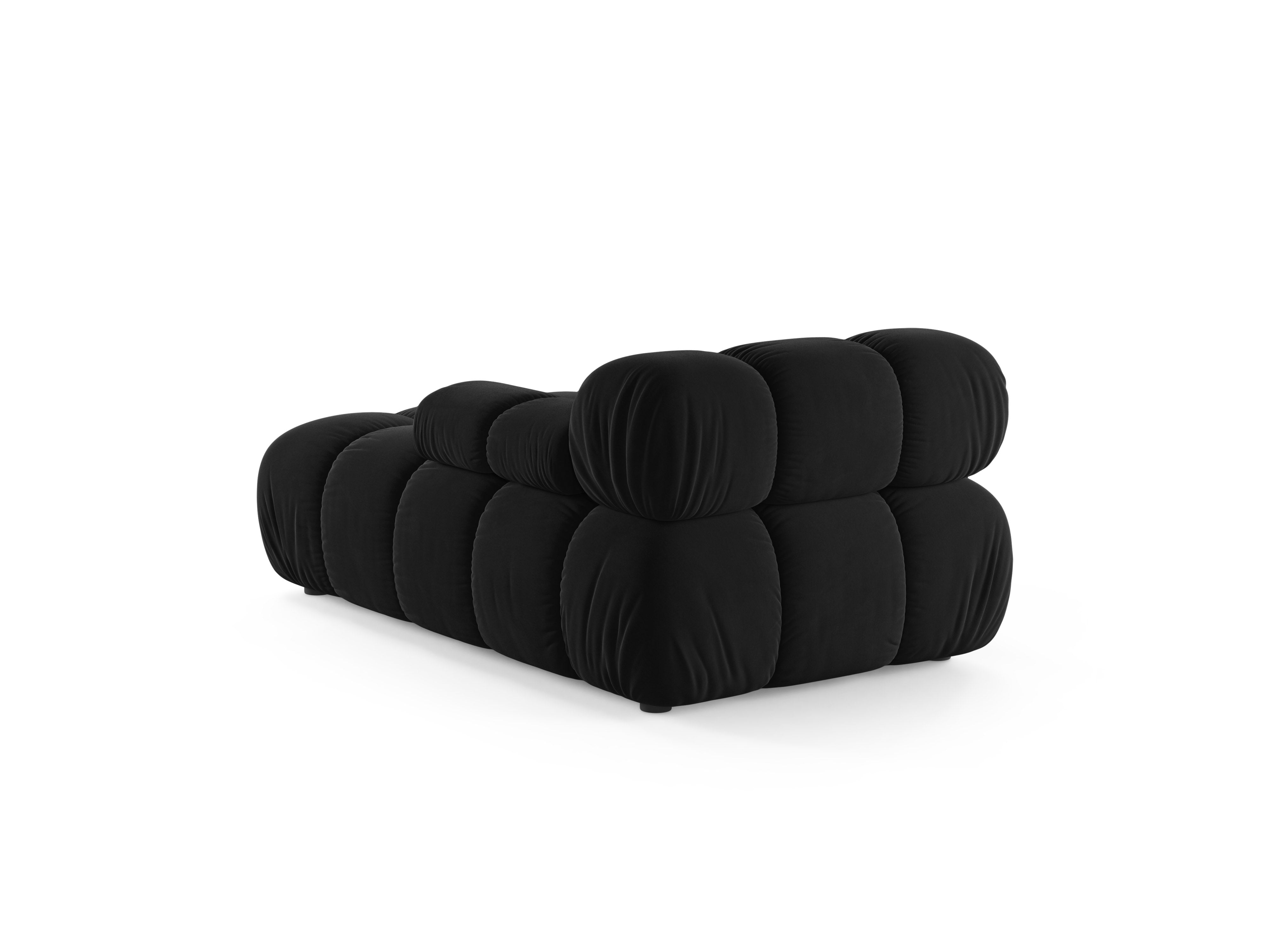 Sessel aus Samt, rechtsseitig, BELLIS, schwarz