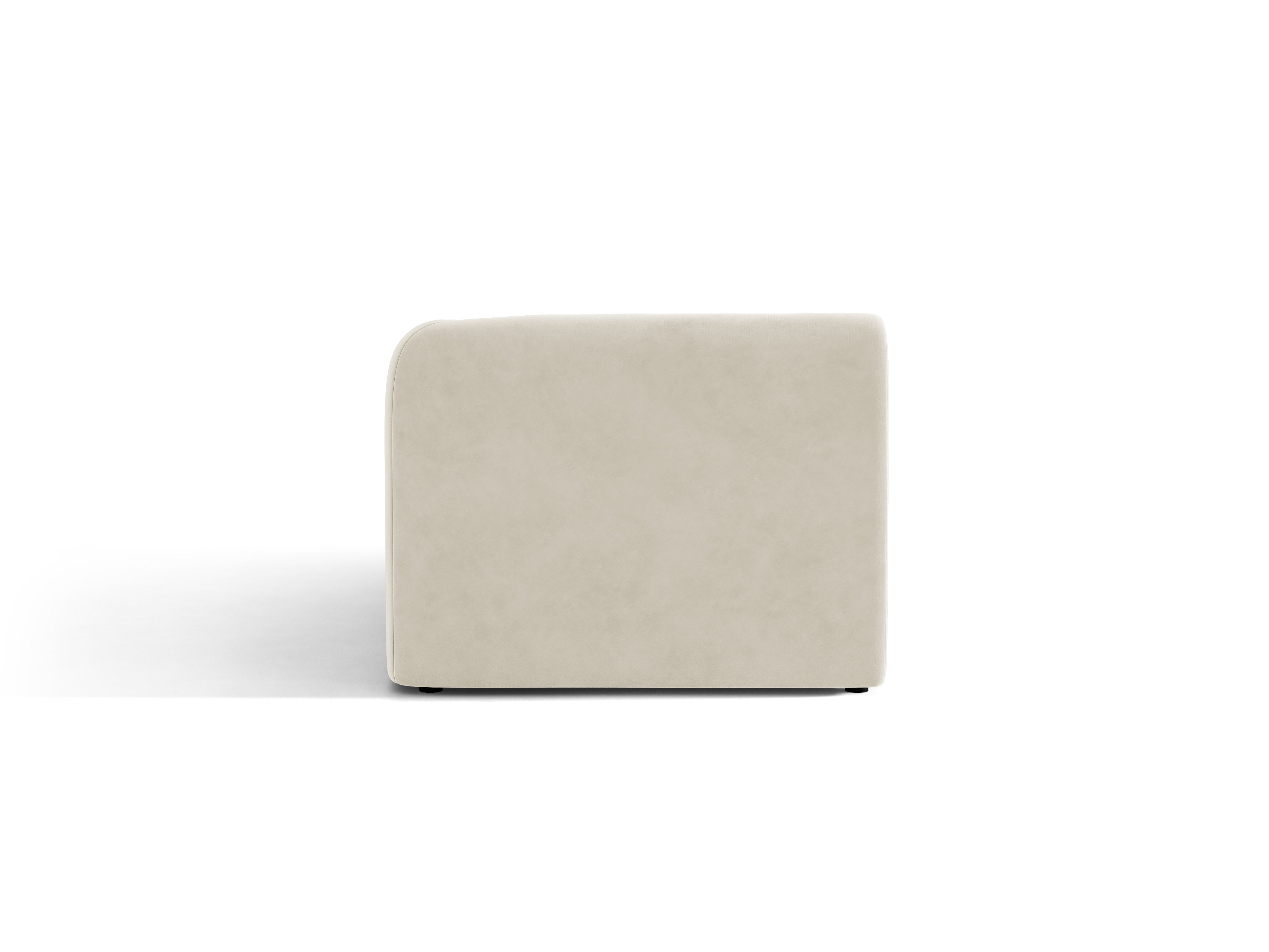 Samt-Sessel rechts MILEY hellbeige