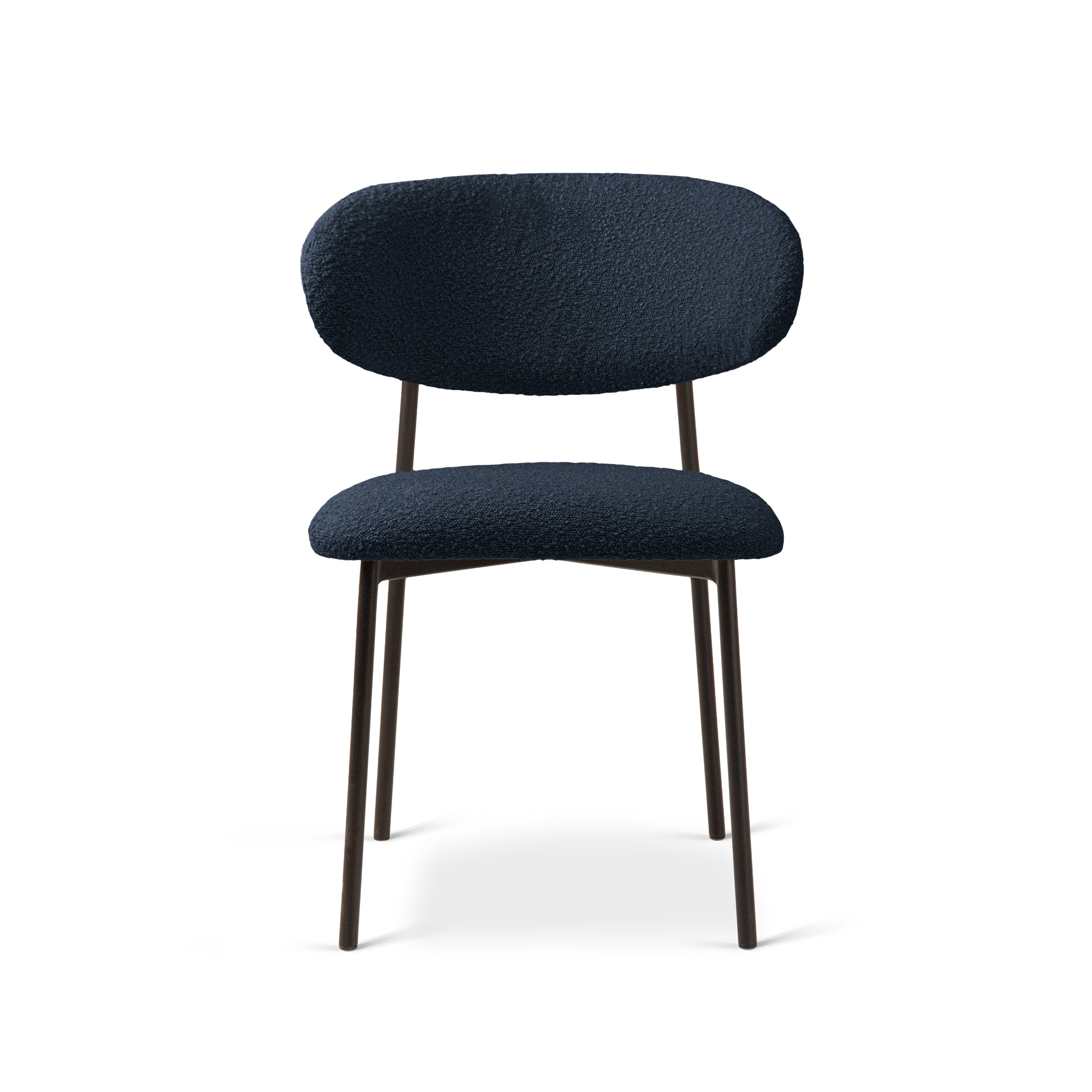 Stuhl NINA dunkelblau Boucle