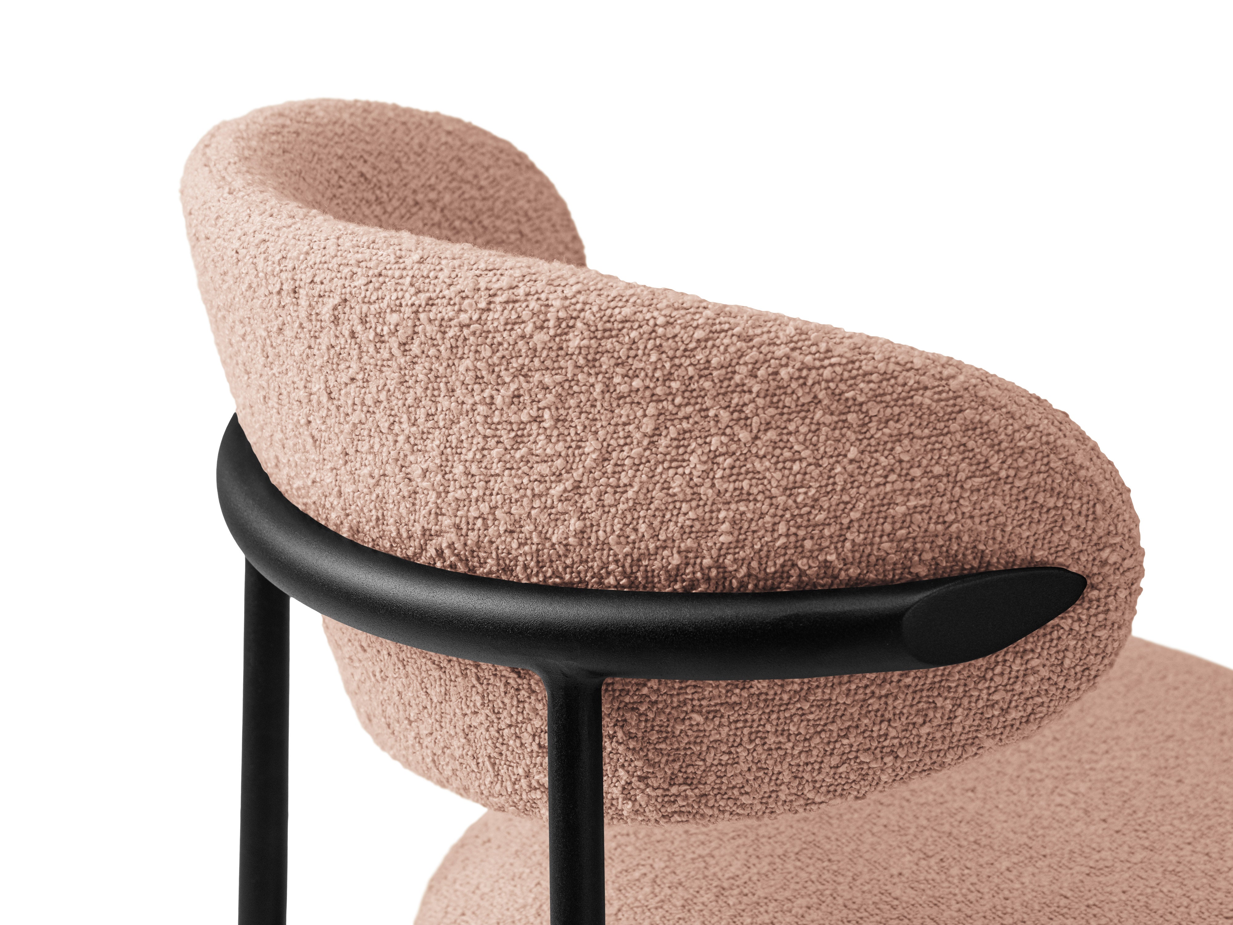 Stuhl NINA pudriges Rosa Boucle