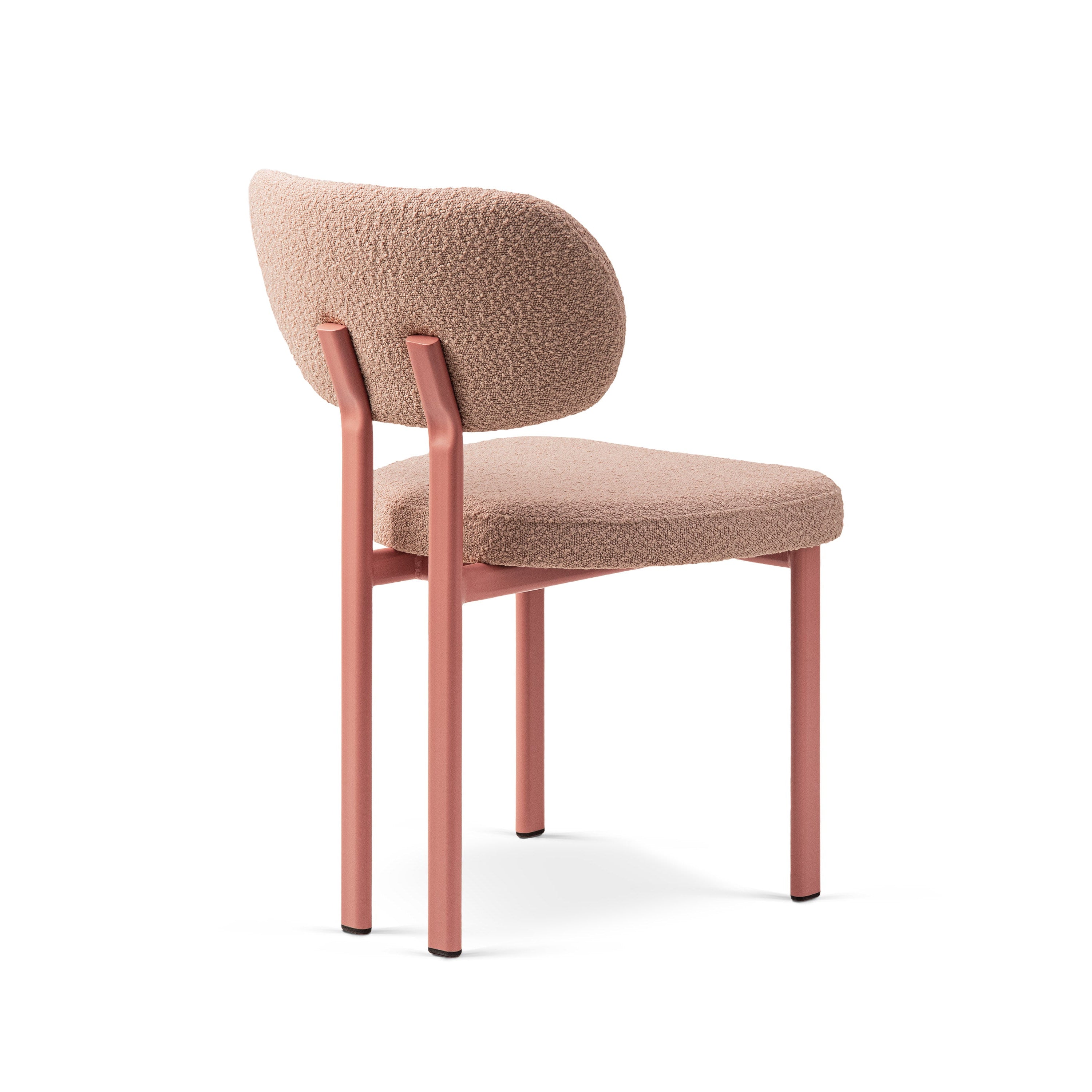Stuhl SAM pudrig rosa Boucle [ewelina]