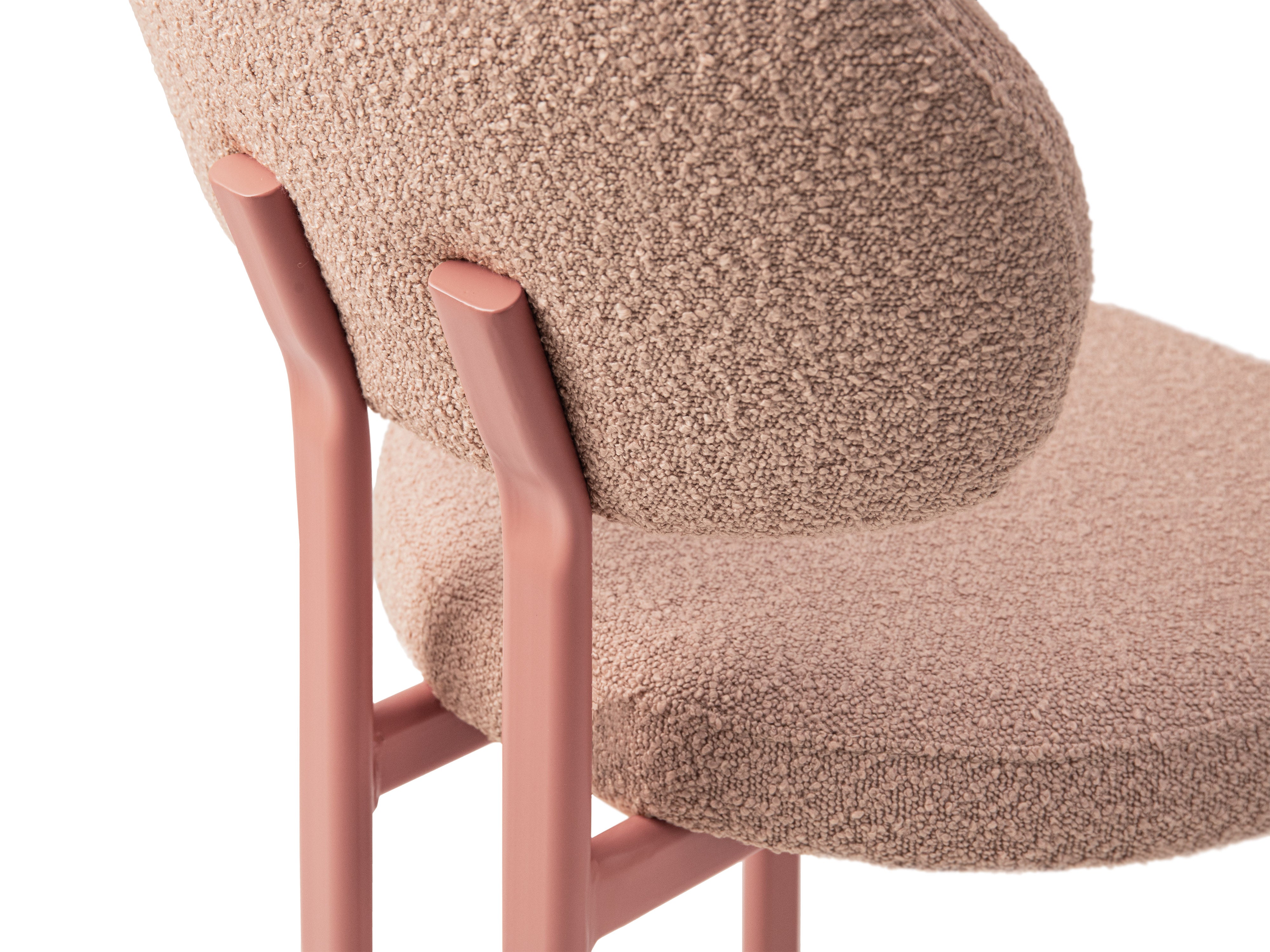 Stuhl SAM pudrig rosa Boucle [ewelina]
