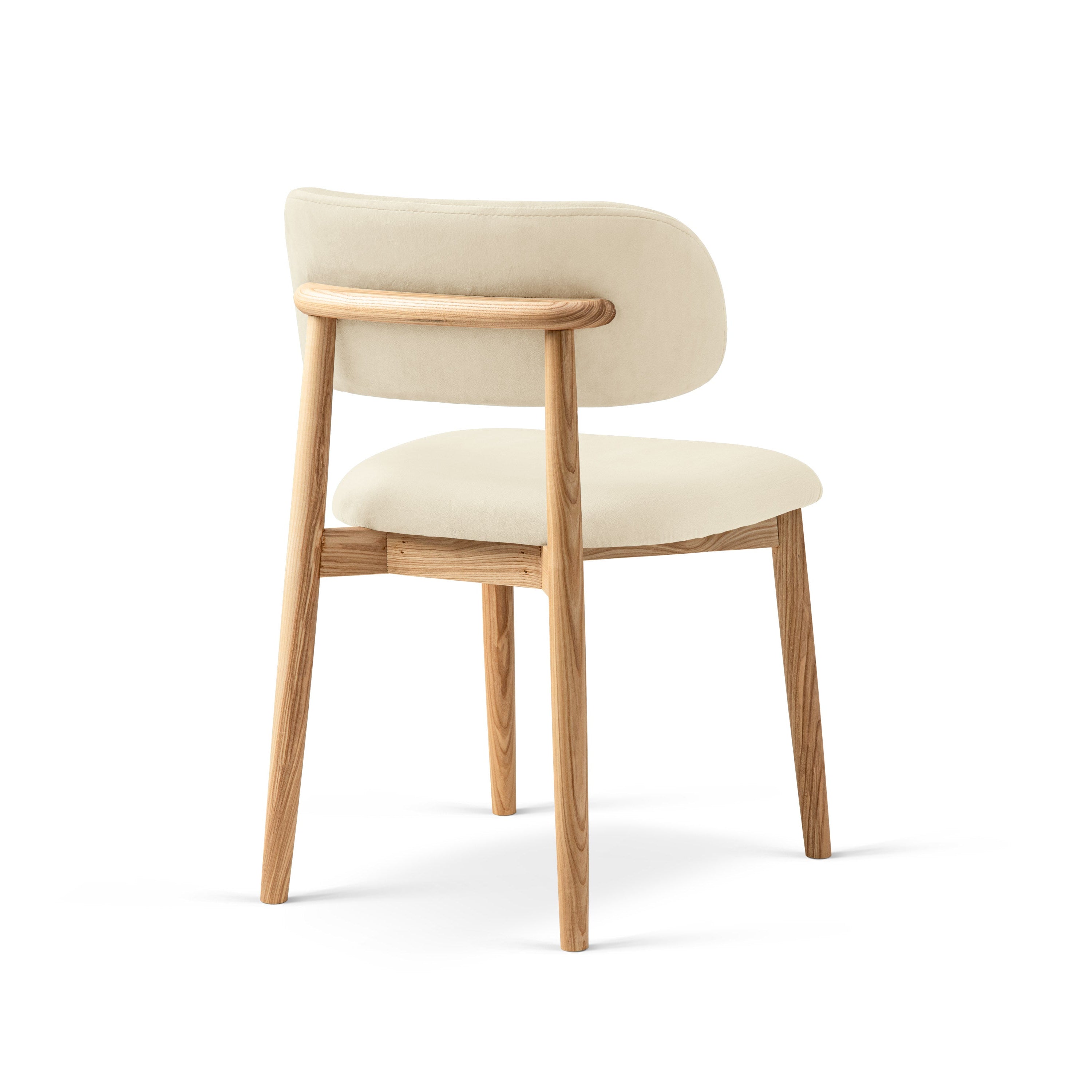 Sessel EVAN elfenbein samt