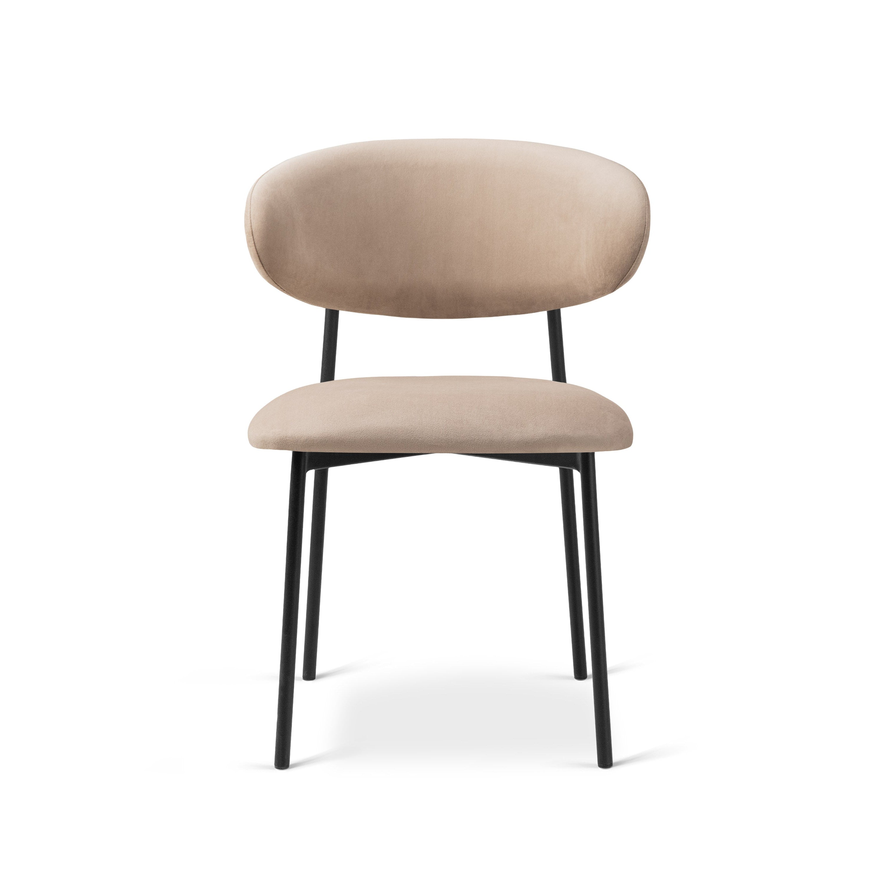 Stuhl NINA mandelbeige Samt