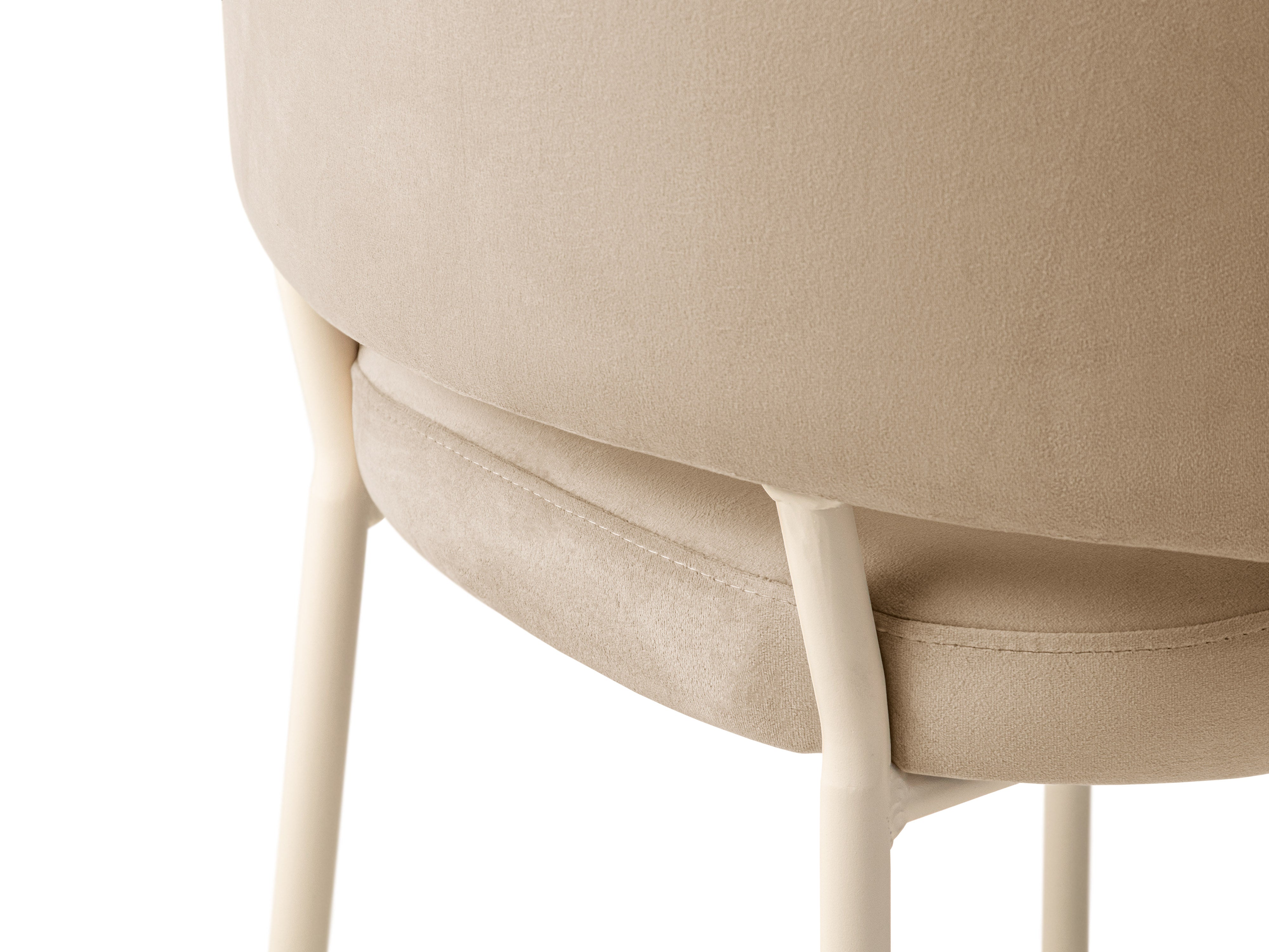 Sessel DORA mandelbeige samt mit beigem Gestell