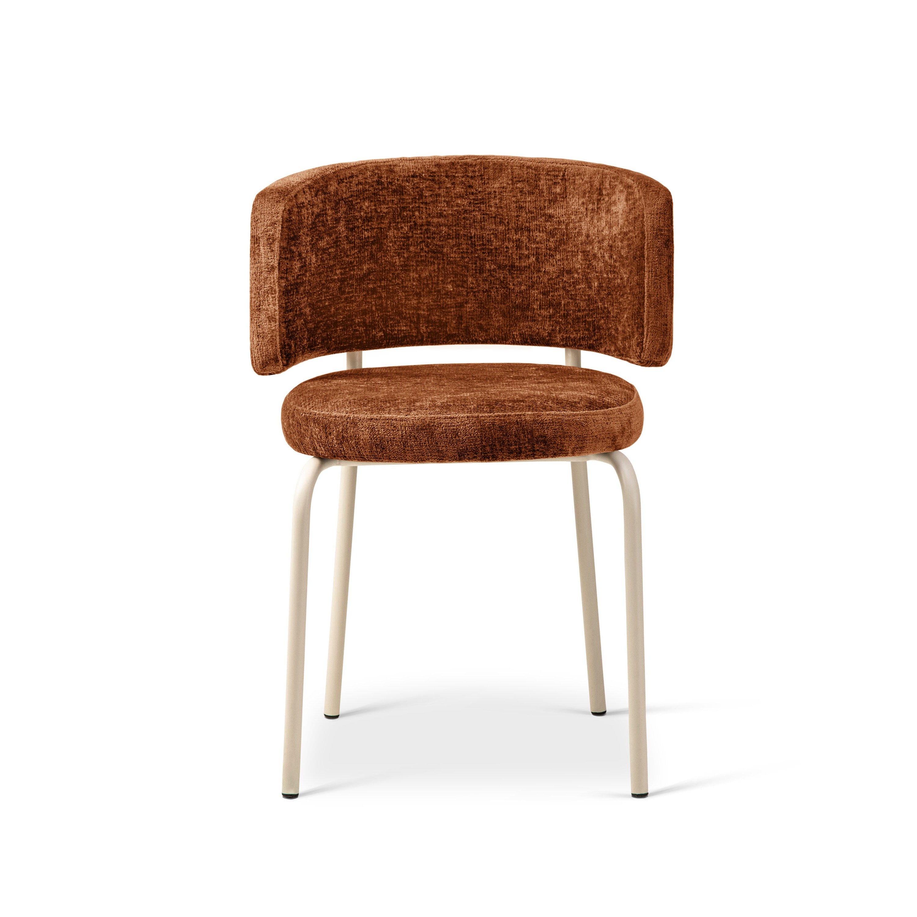 DORA chair terracotta chenille with beige base [Ewelina] [Amelia spr]