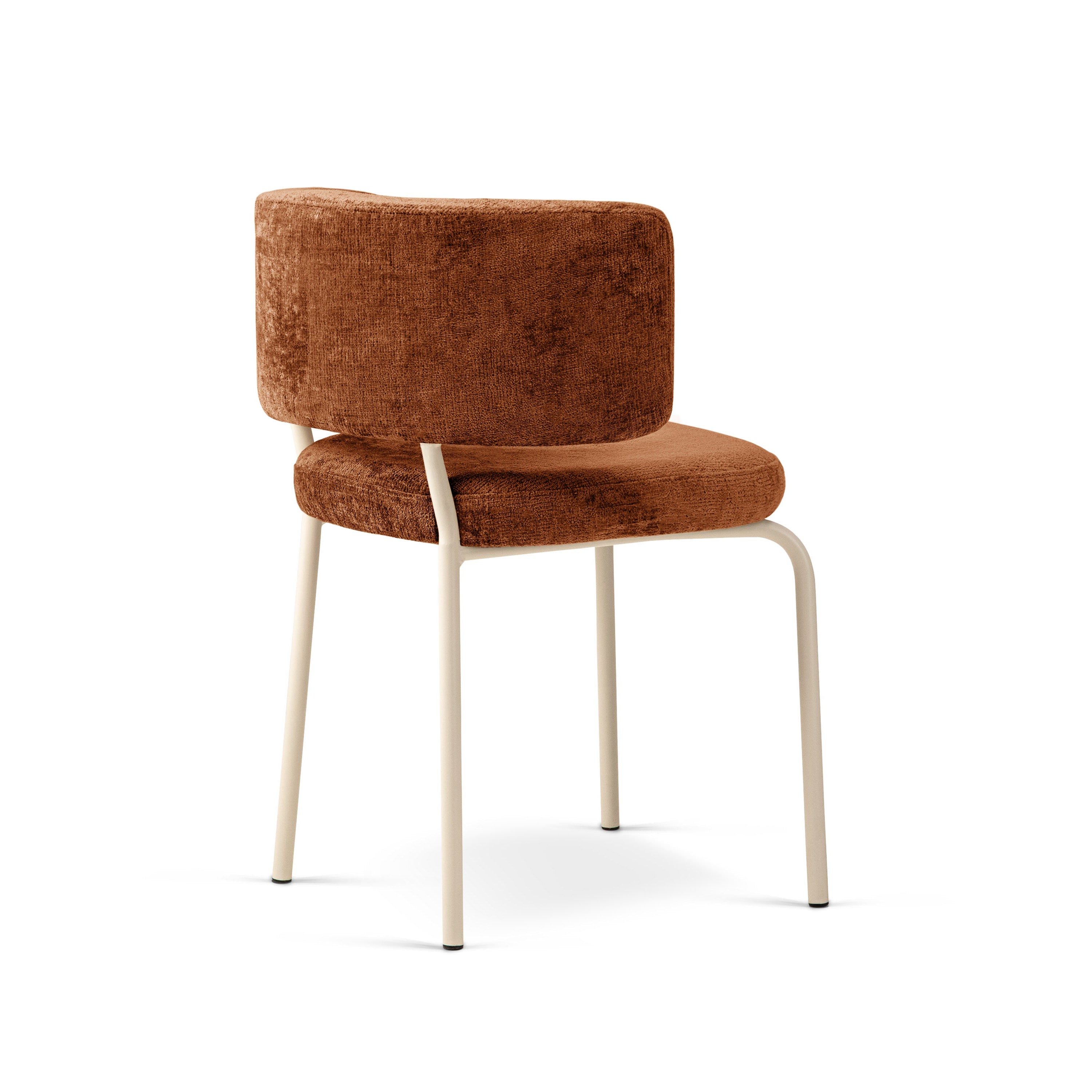 DORA chair terracotta chenille with beige base [Ewelina] [Amelia spr]
