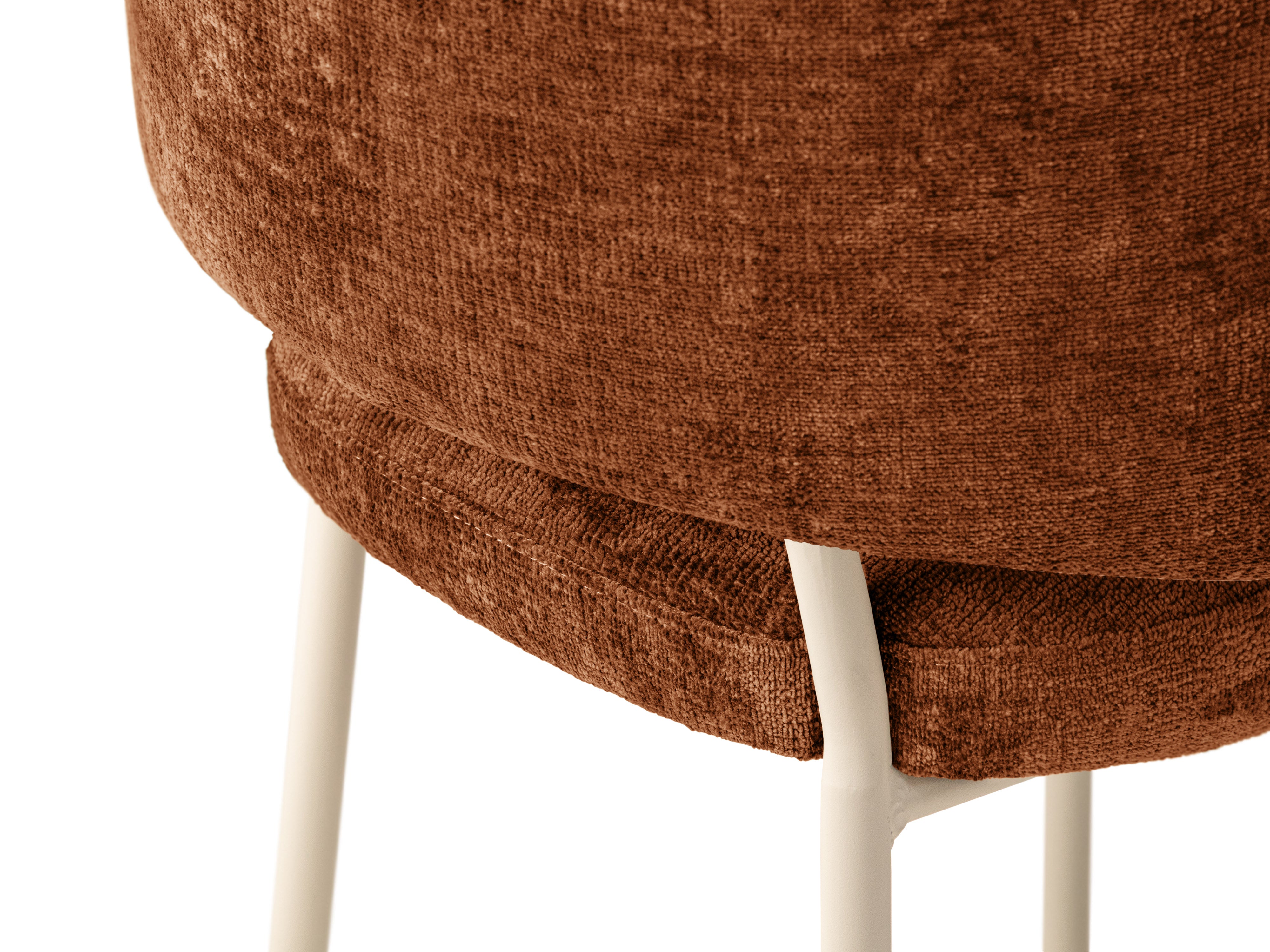 DORA chair terracotta chenille with beige base [Ewelina] [Amelia spr]