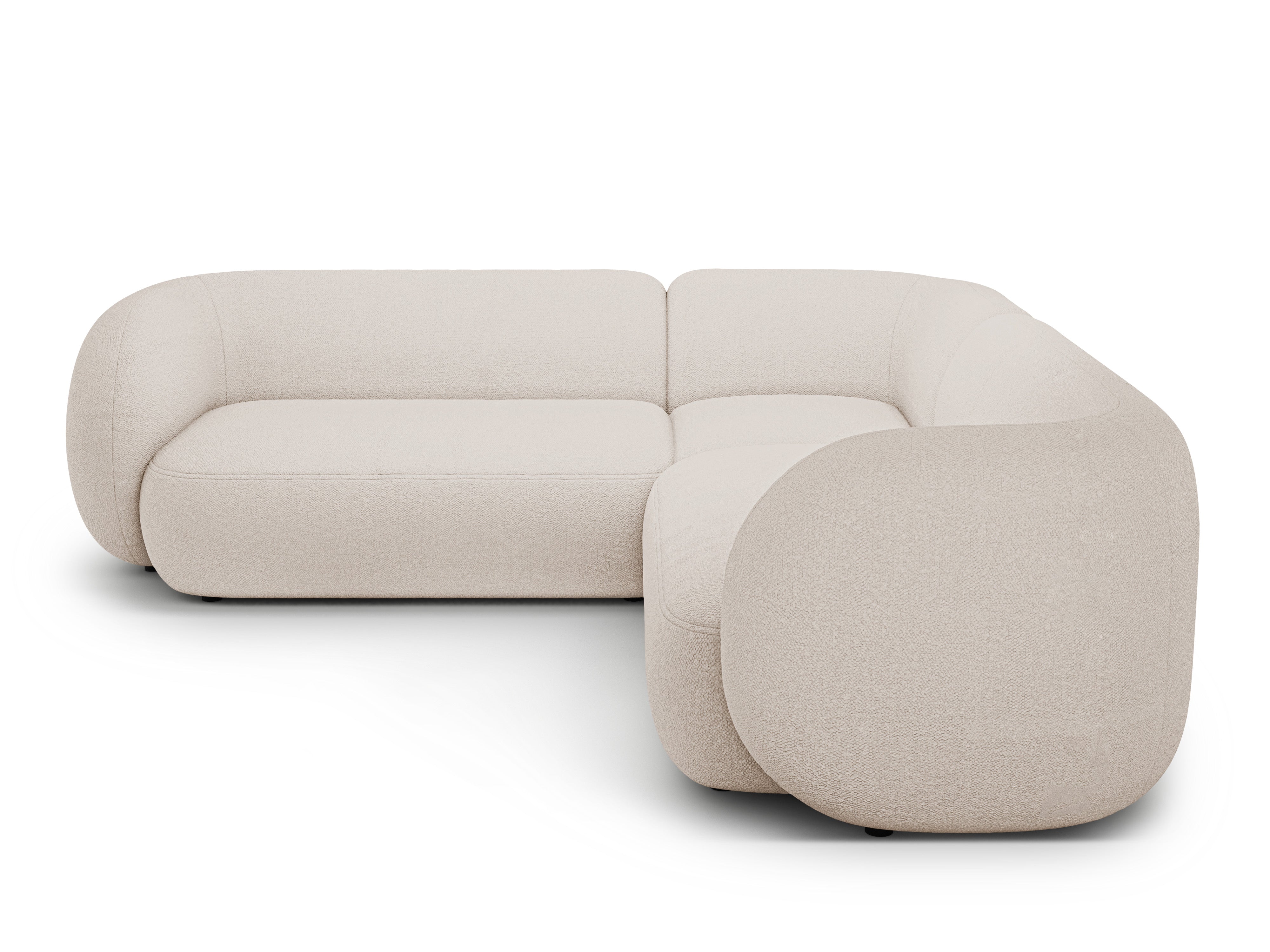 Symmetrische Eckbank KATE beige Boucle