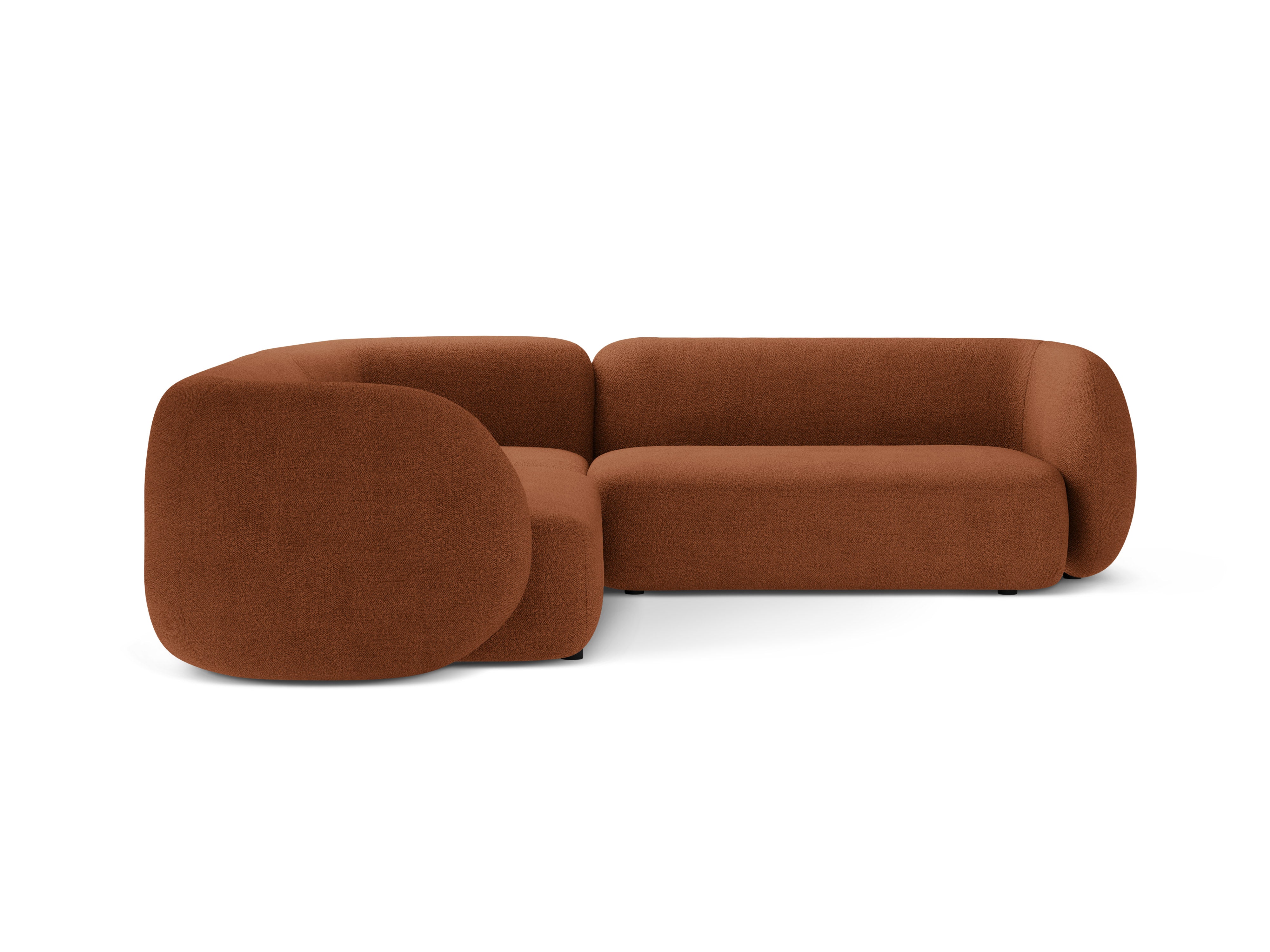 Symmetrical Corner Sofa KATE Terracotta Boucle