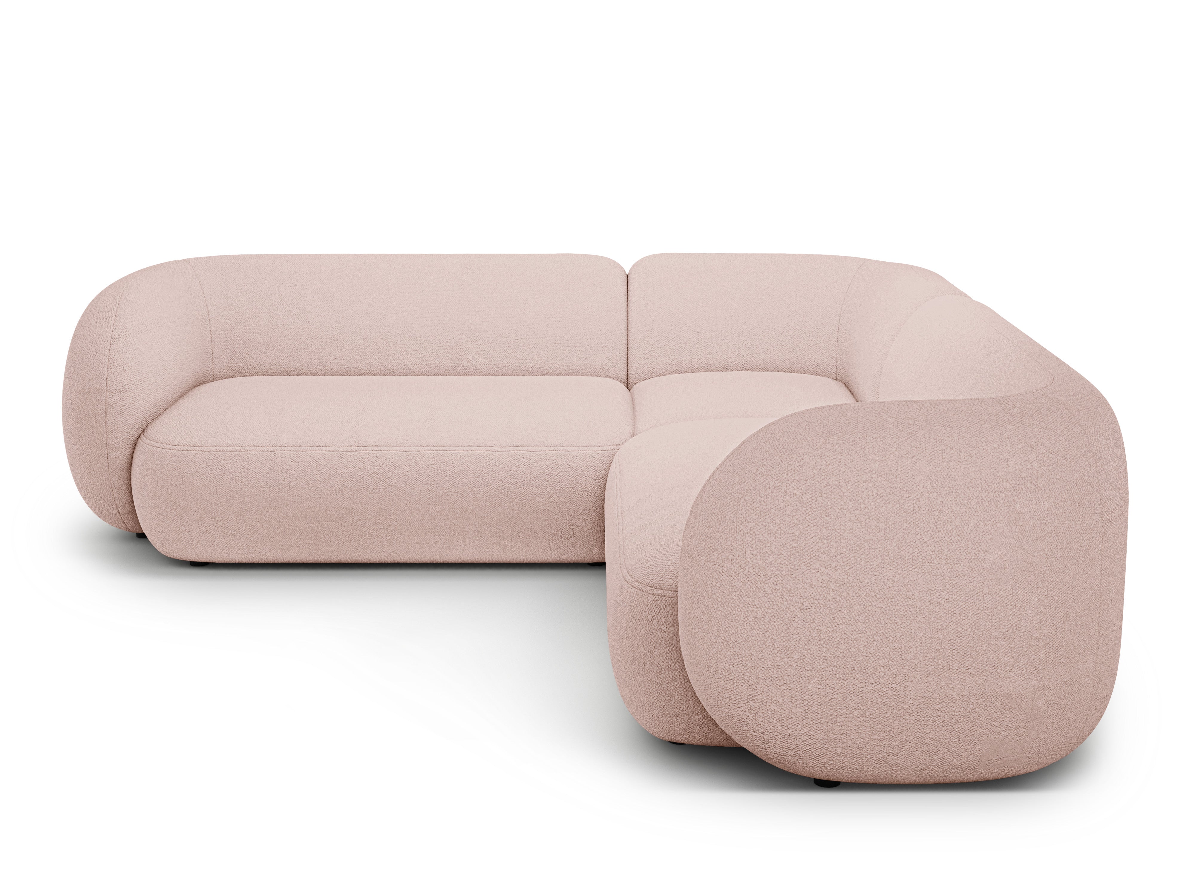 Symmetrische Eckbank KATE rosa Boucle