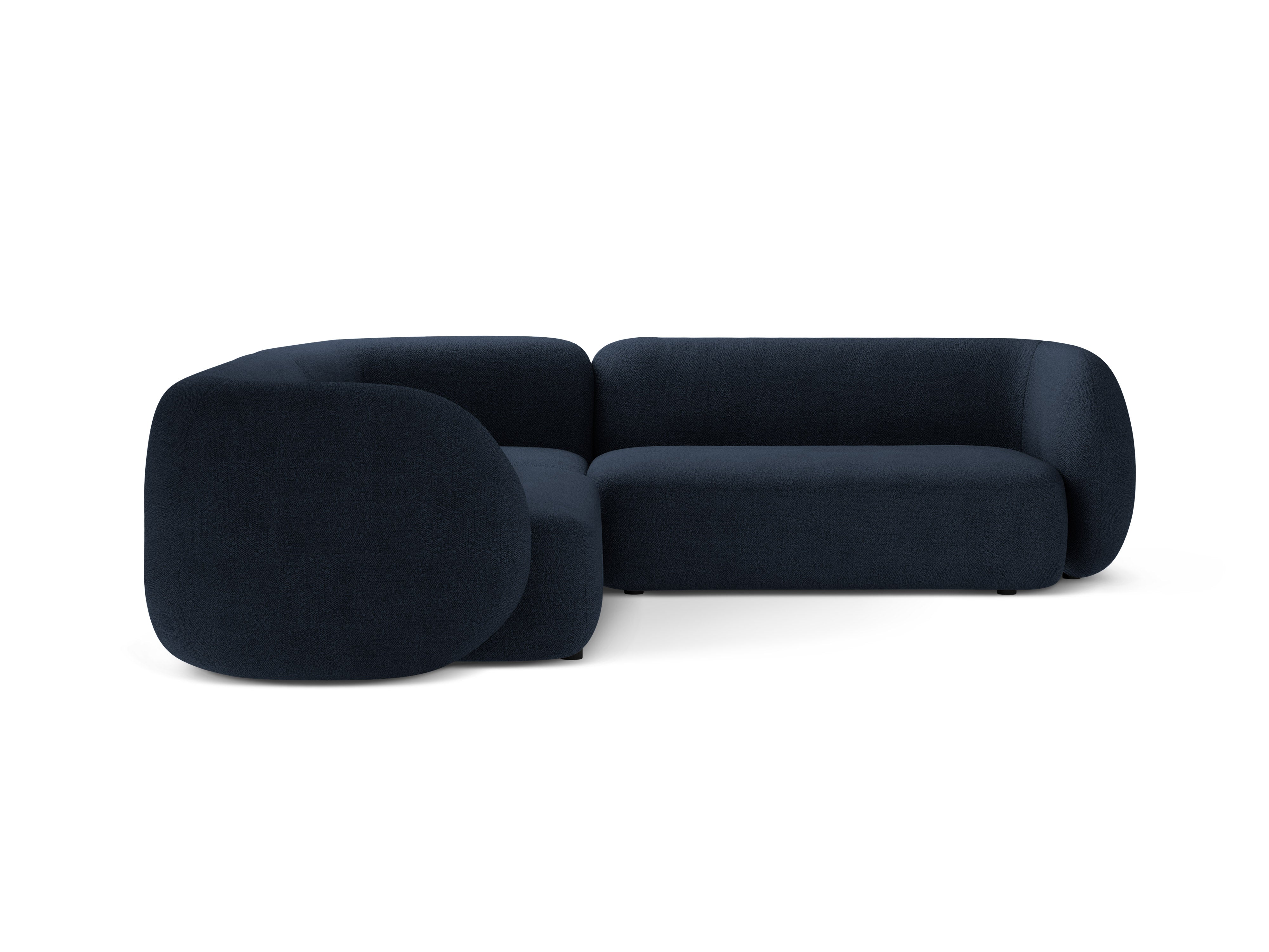 Symmetrical Corner Sofa KATE Navy Blue Boucle