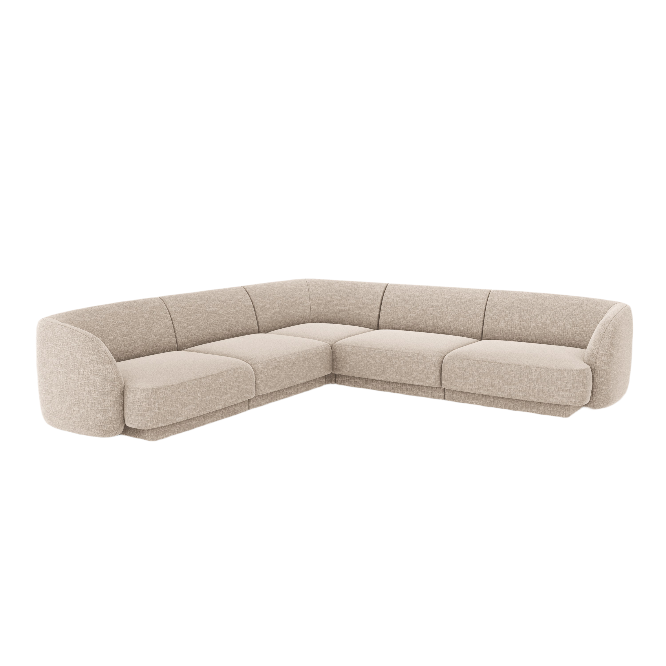 Symmetrical Corner Sofa MILEY Beige Silky Chenille [Monika corrected] [Julia spr]