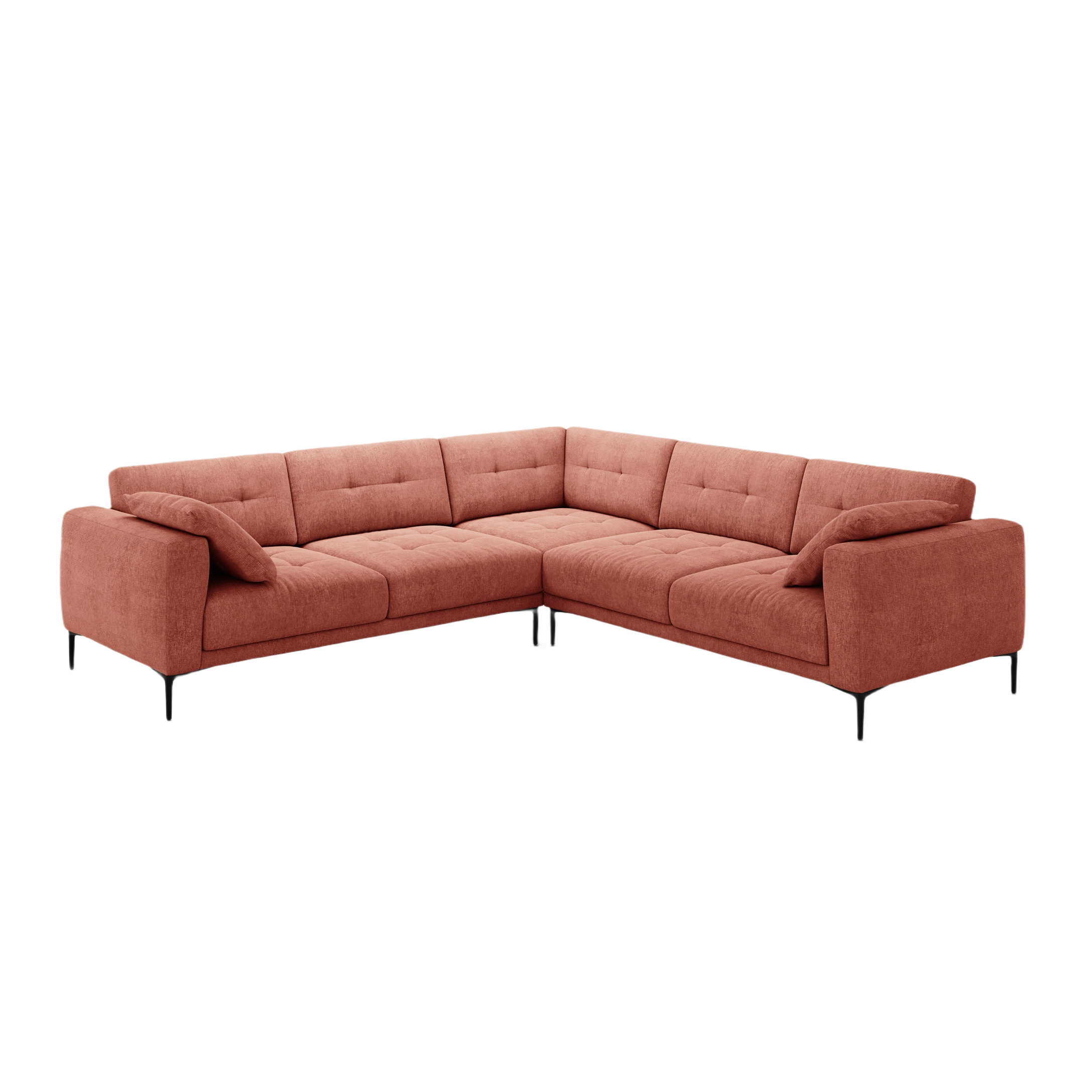 Symmetrical Corner Sofa BEMY Coral Chenille
