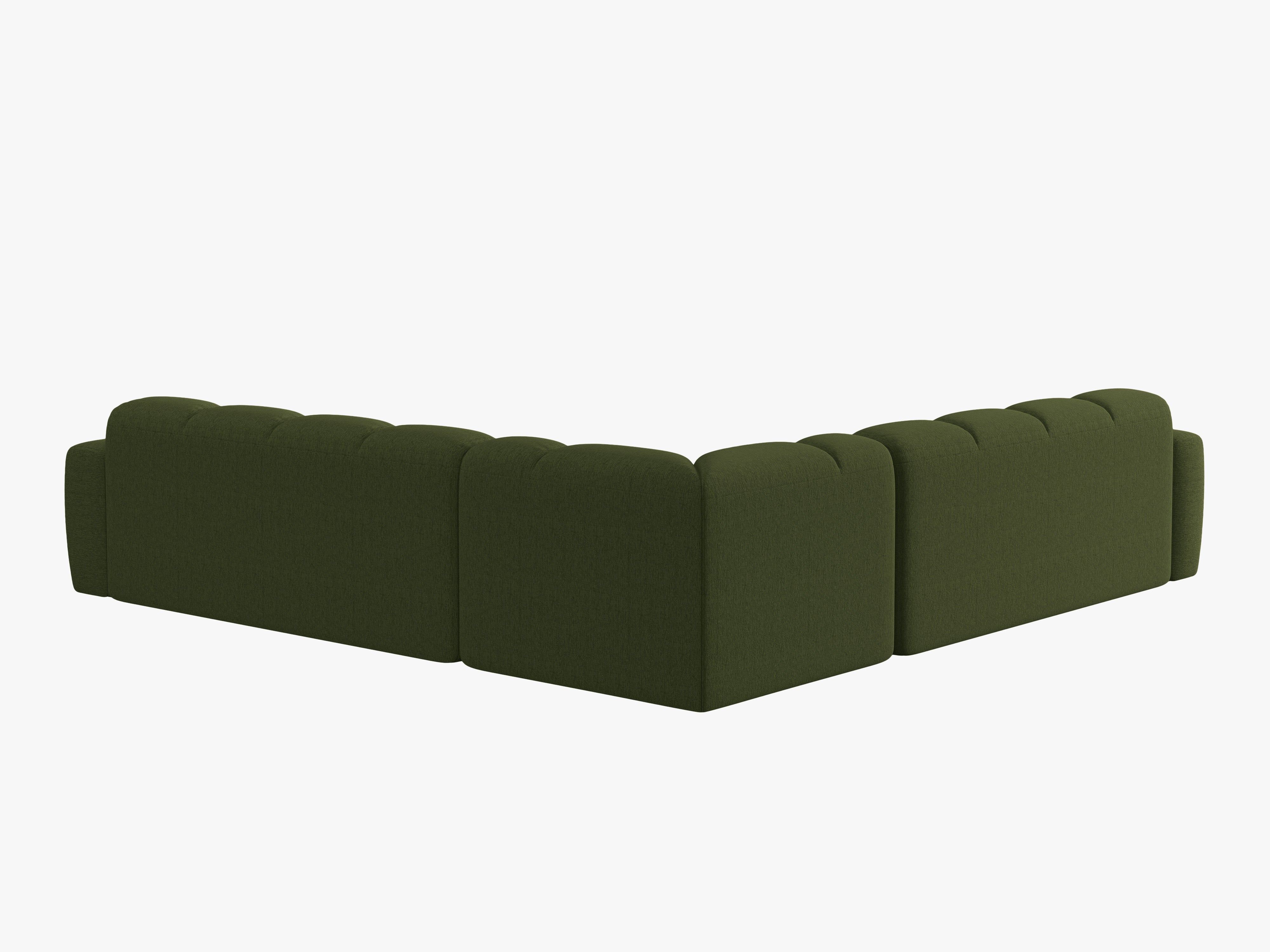 Symmetrische Eckcouch LISA grüner Chenille