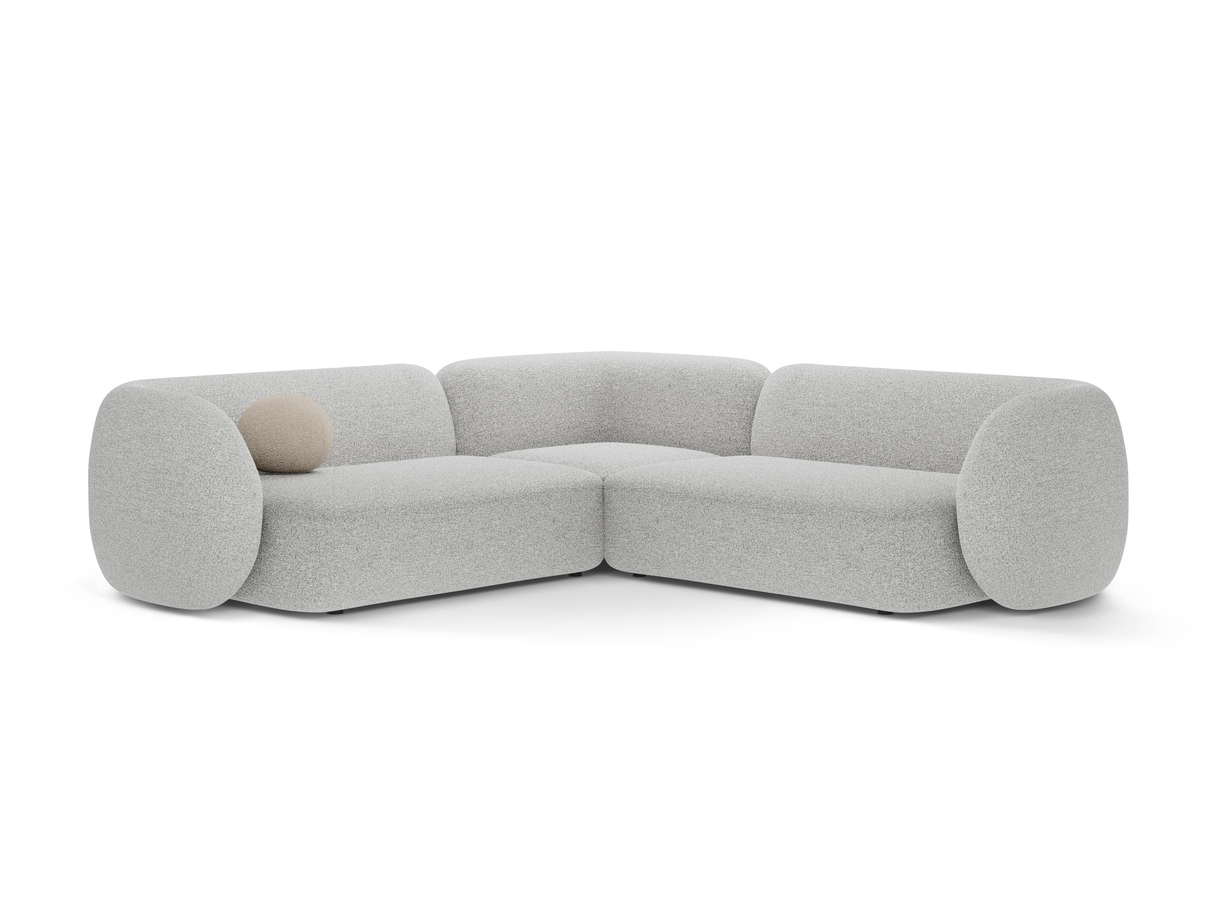 Symmetrical Corner Sofa KATE Light Gray Mélange