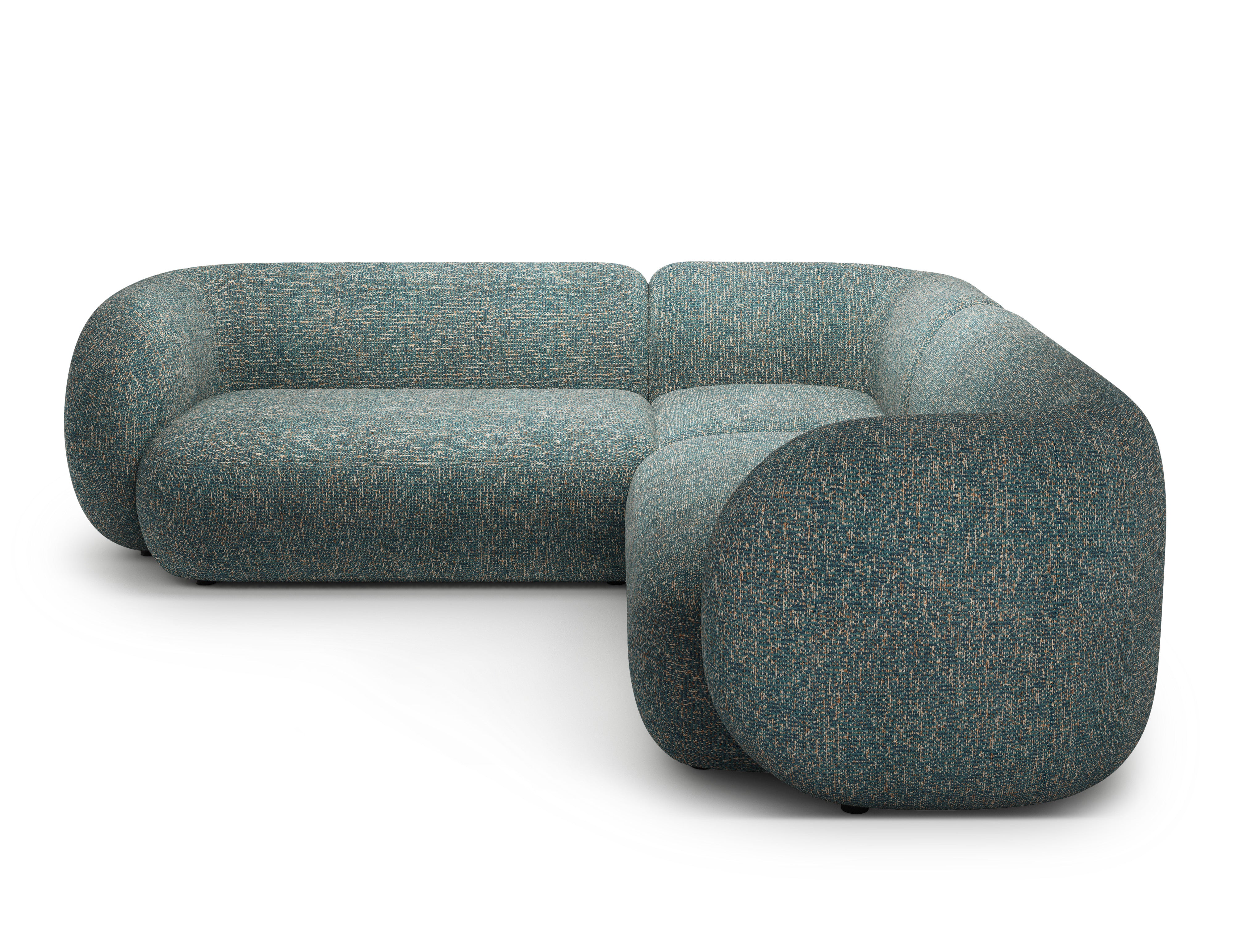 Symmetrical Corner Sofa KATE Blue Melange