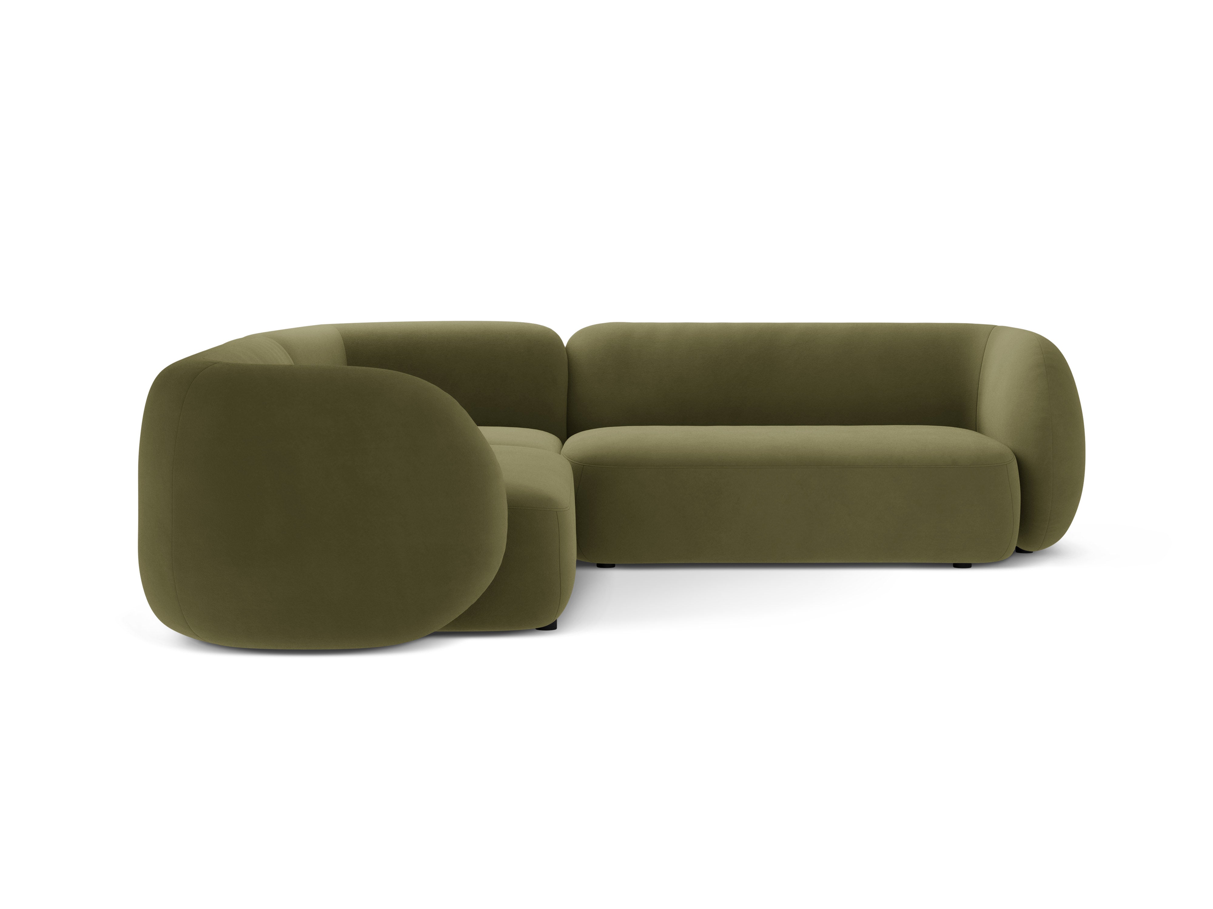 Symmetrisches Samtsofa KATE in Grün