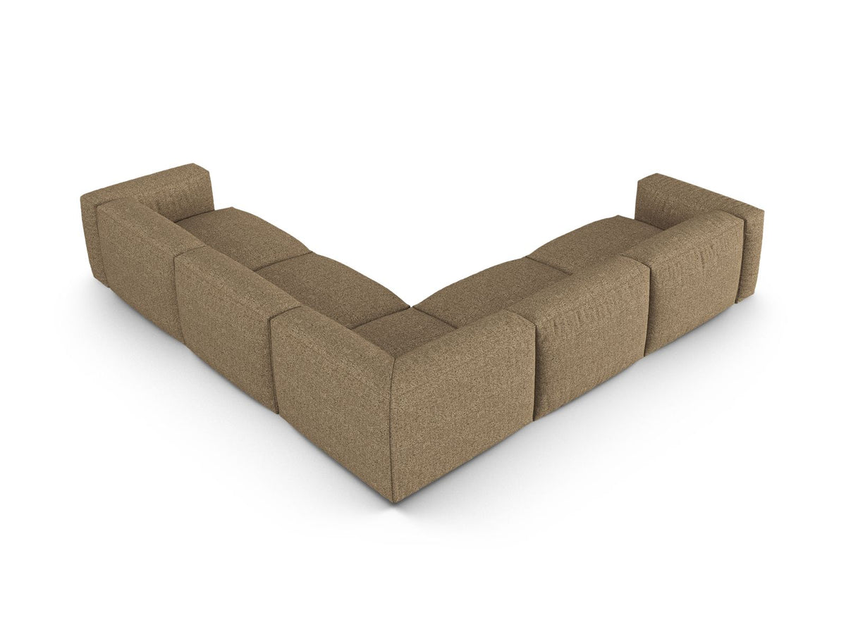 Narożnik symetryczny XL MARTINA cappuccino boucle – ujęcie boczne