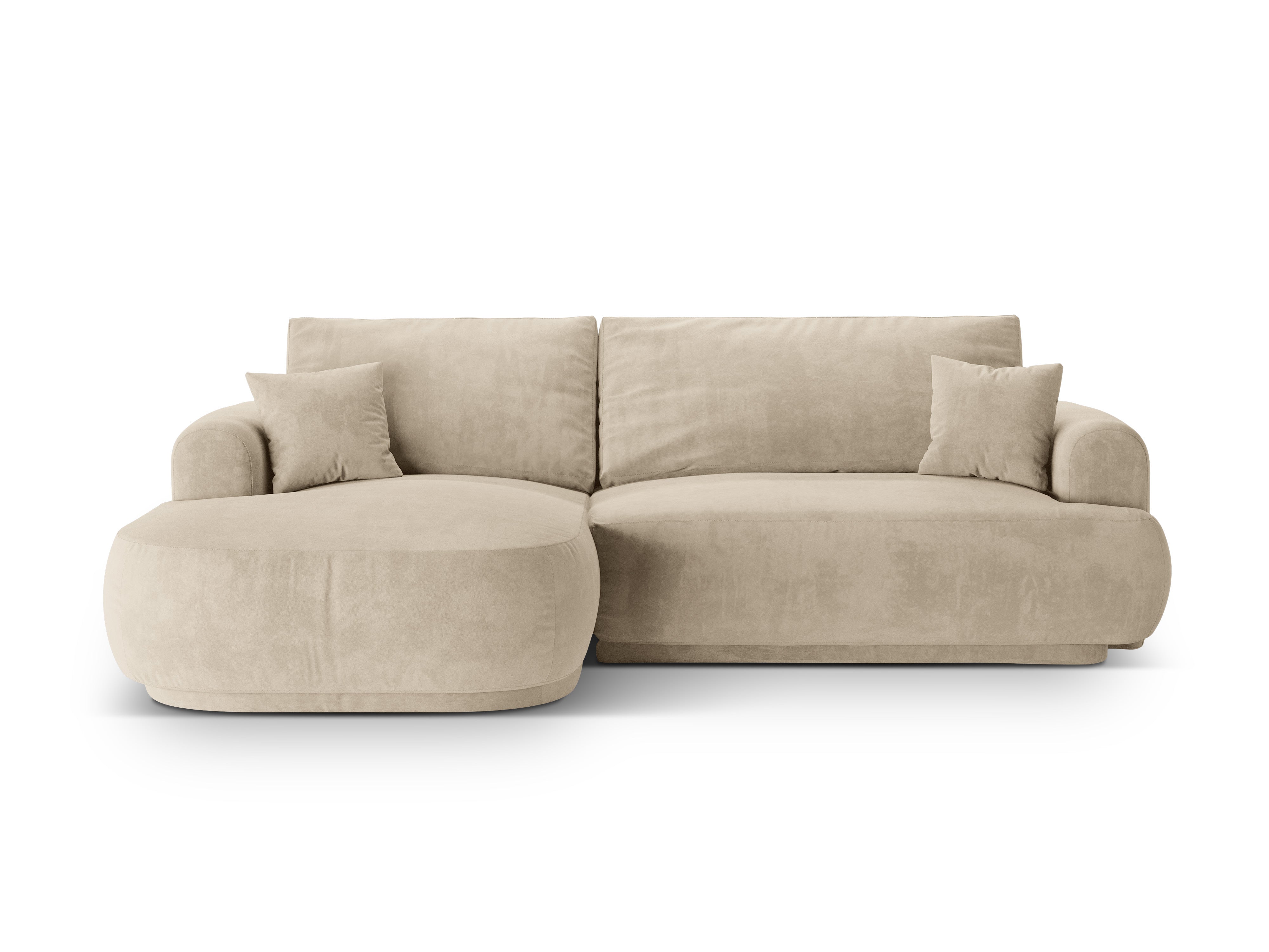 Velvet left -hand corner with Ella light beige sleeping function