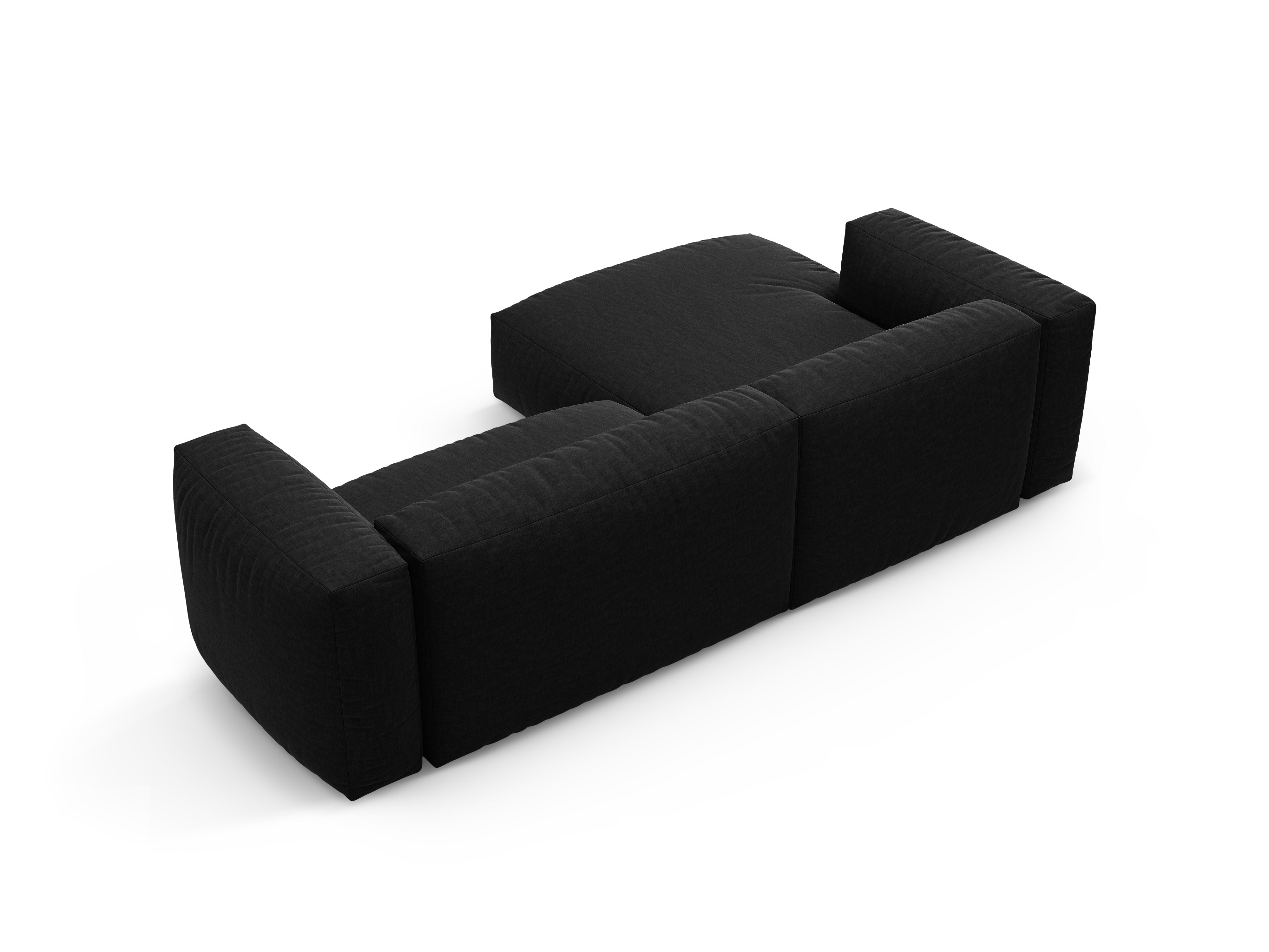 Left-sided corner sofa bed MARTINA black