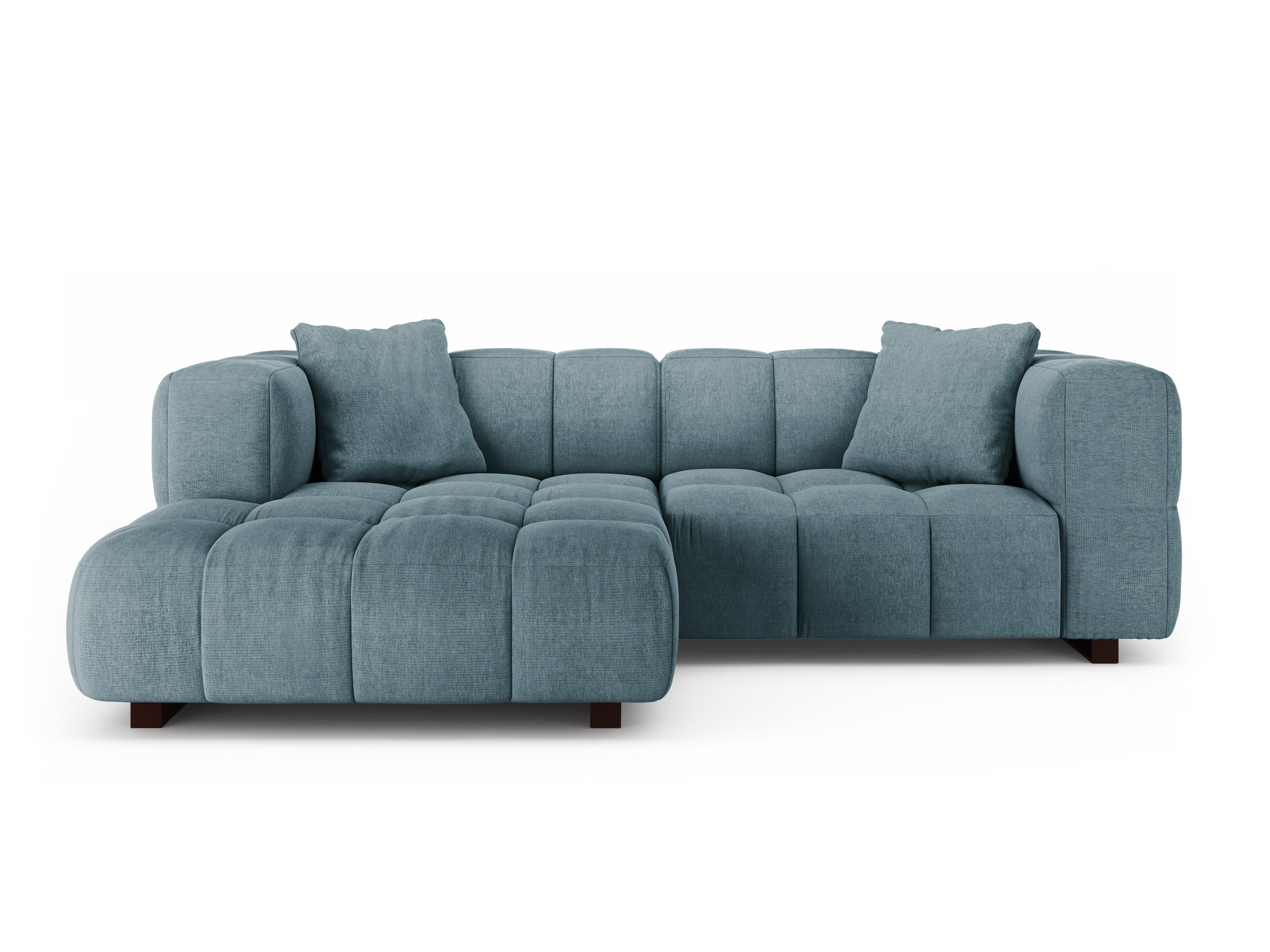 Ecksofa links mit Schlaffunktion PUMA hellblau