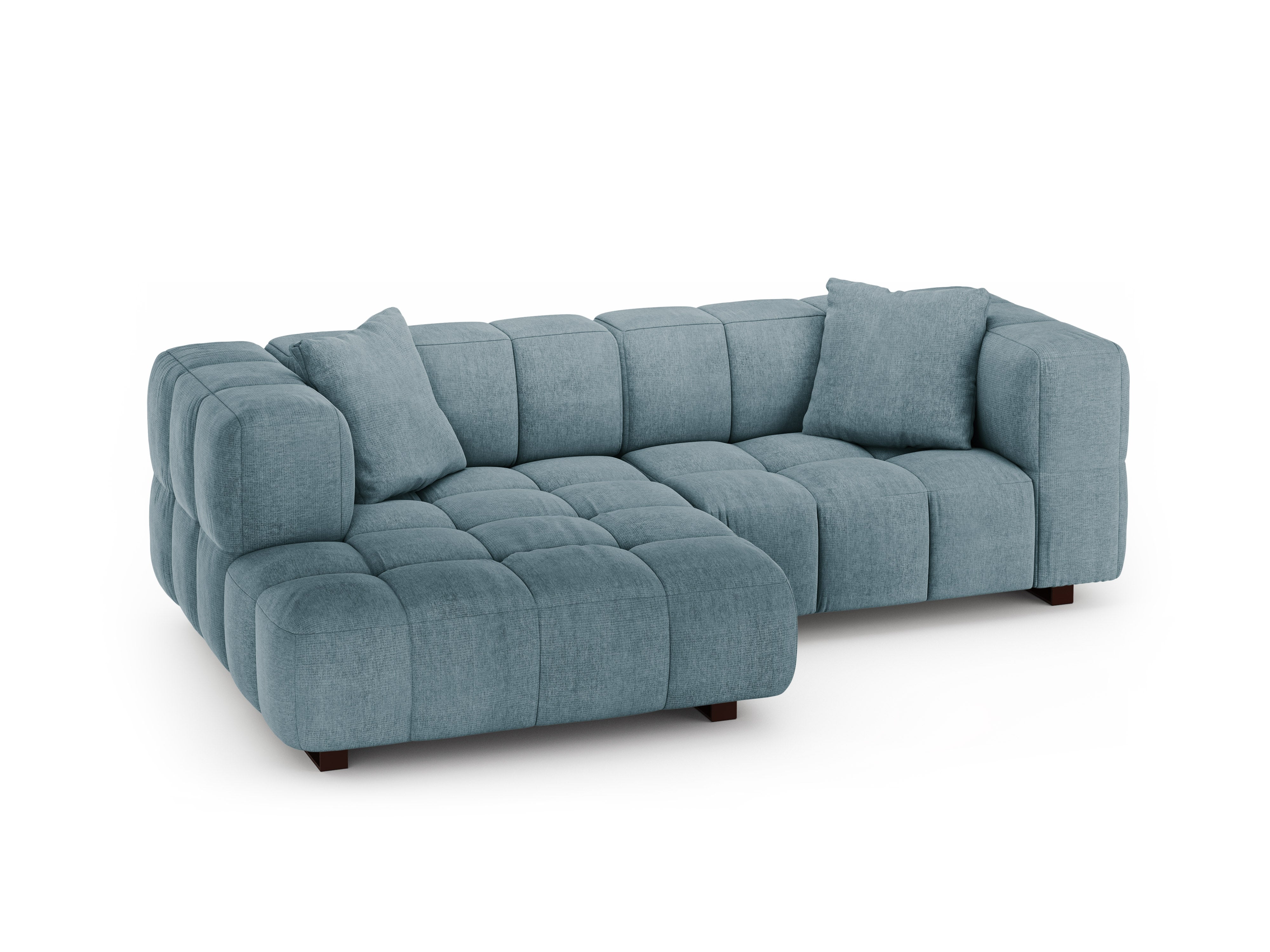 Ecksofa links mit Schlaffunktion PUMA hellblau