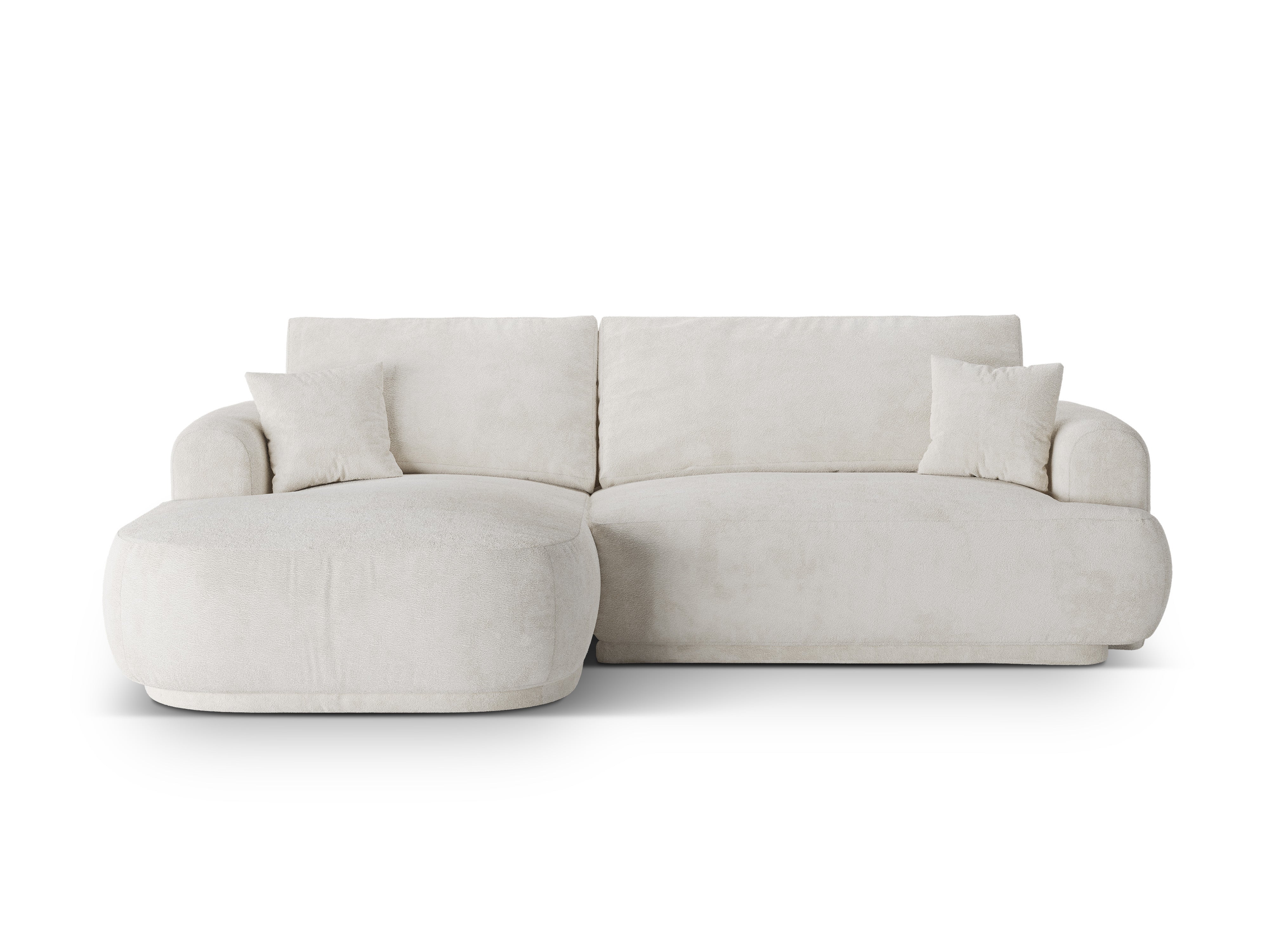 Left -sided corner with Ella light -beige boucle sleeping function