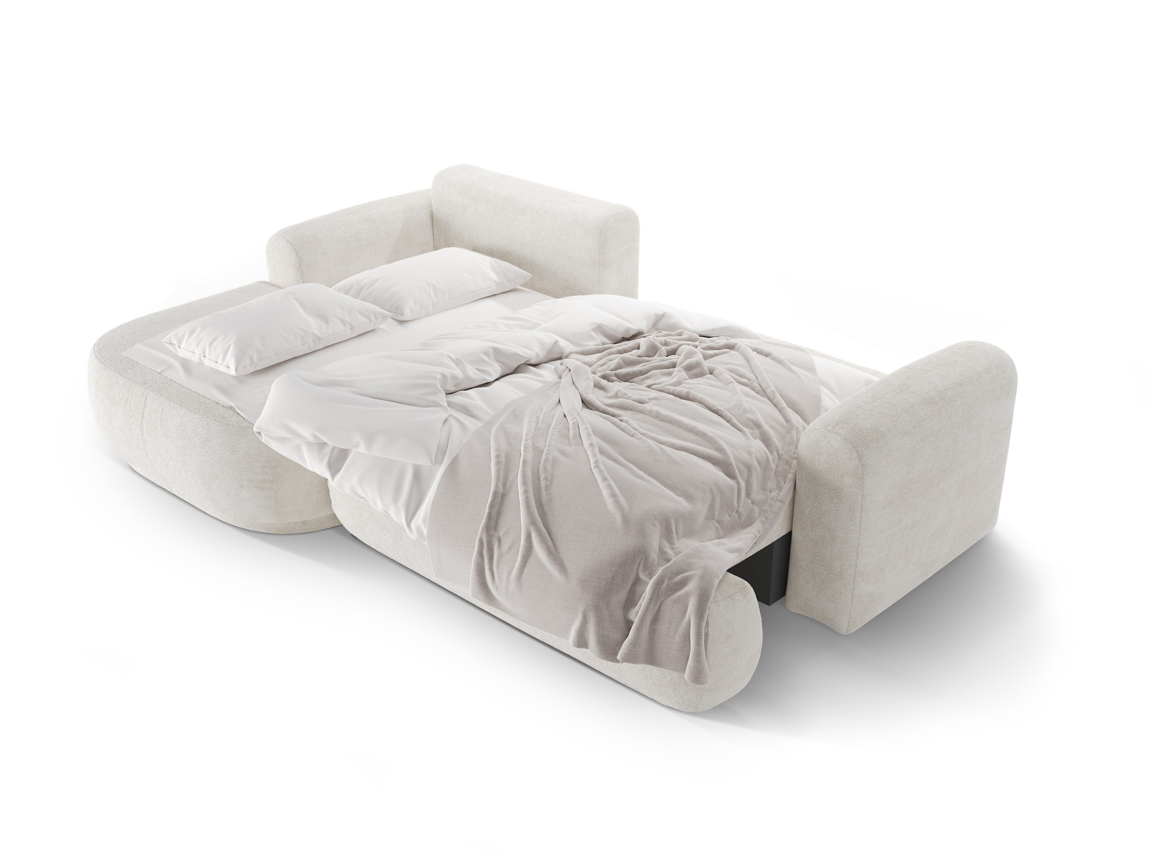 Left -sided corner with Ella light -beige boucle sleeping function