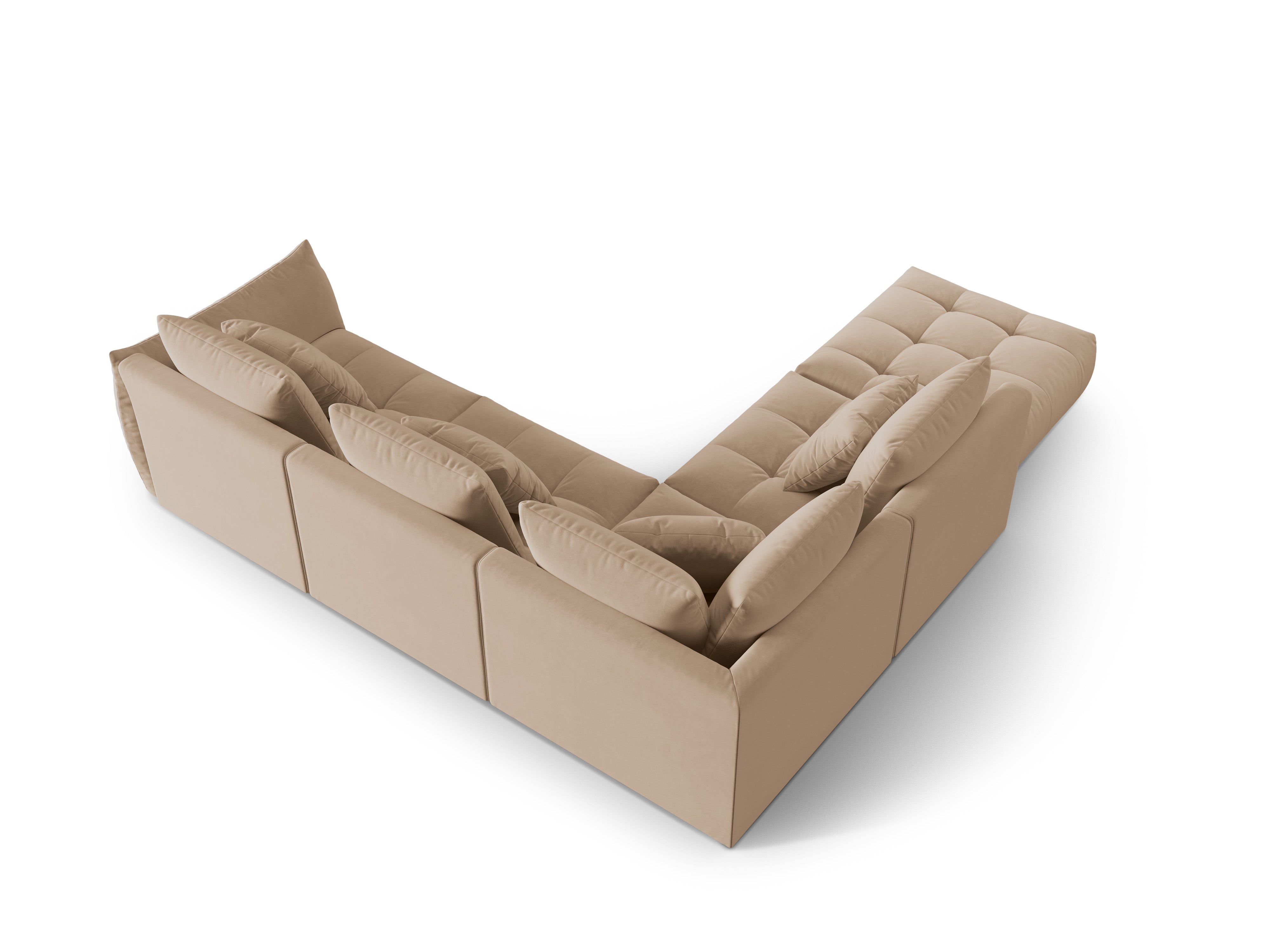 Samt modulares linke Ecksofa, "Bloom", 4 Sitze, Sand, 316x310x95
In Europa gemacht