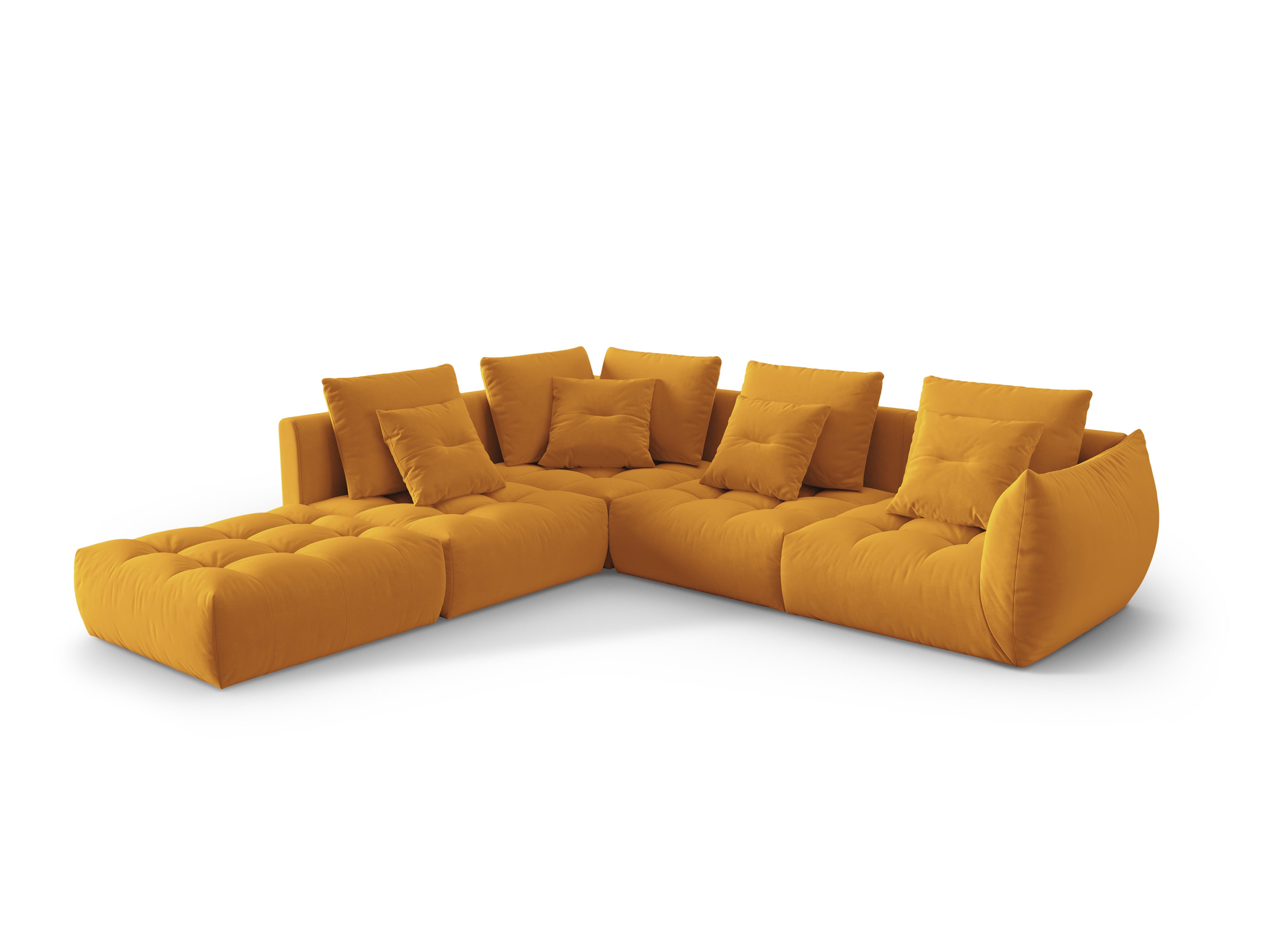 Samt modulares linke Ecksofa, "Bloom", 4 Sitze, Gelb, 316x310x95
In Europa gemacht