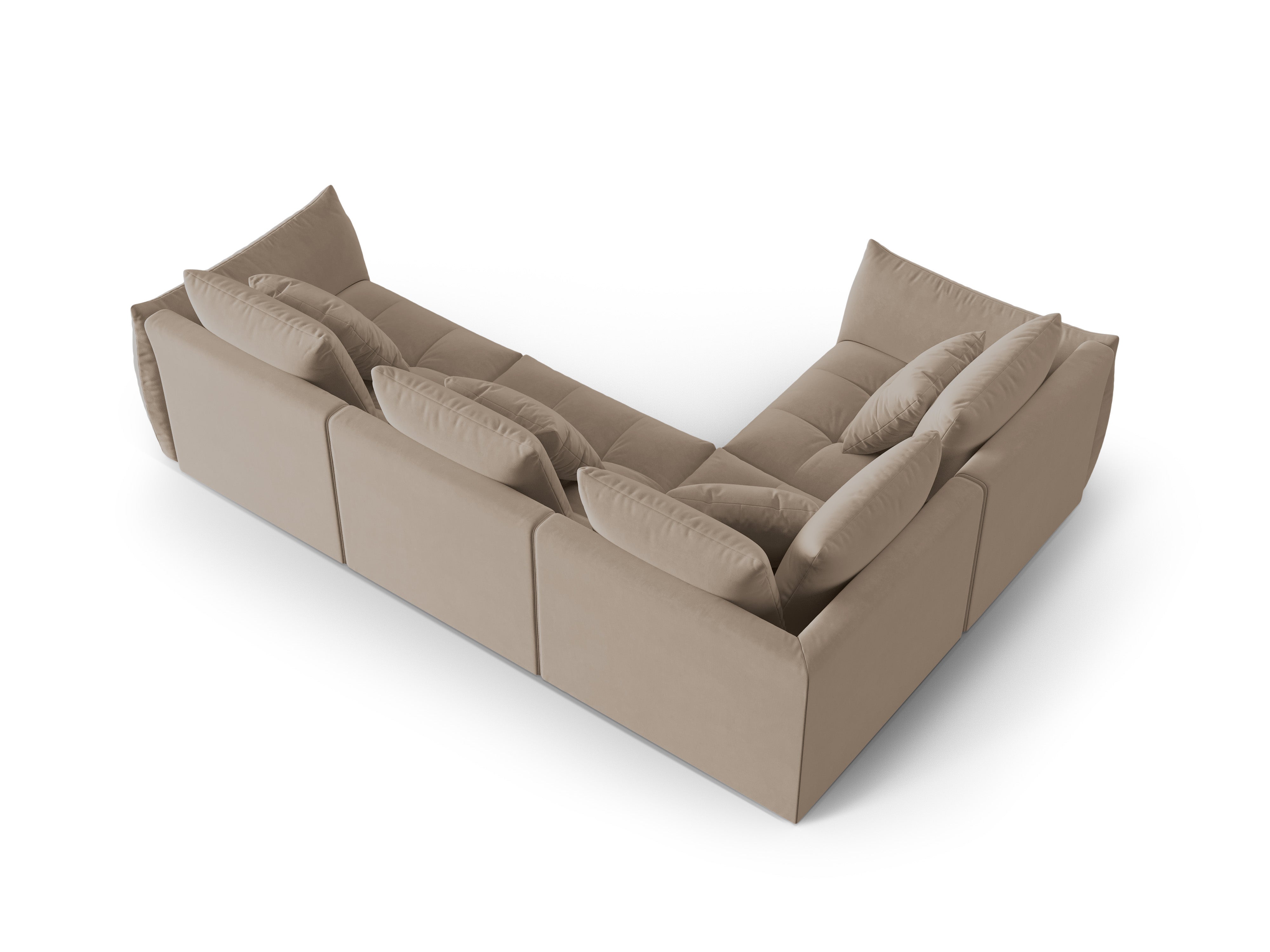 Samt modulares linke Ecksofa, "Bloom", 3 Sitze, hellbraun, 316x216x95
In Europa gemacht