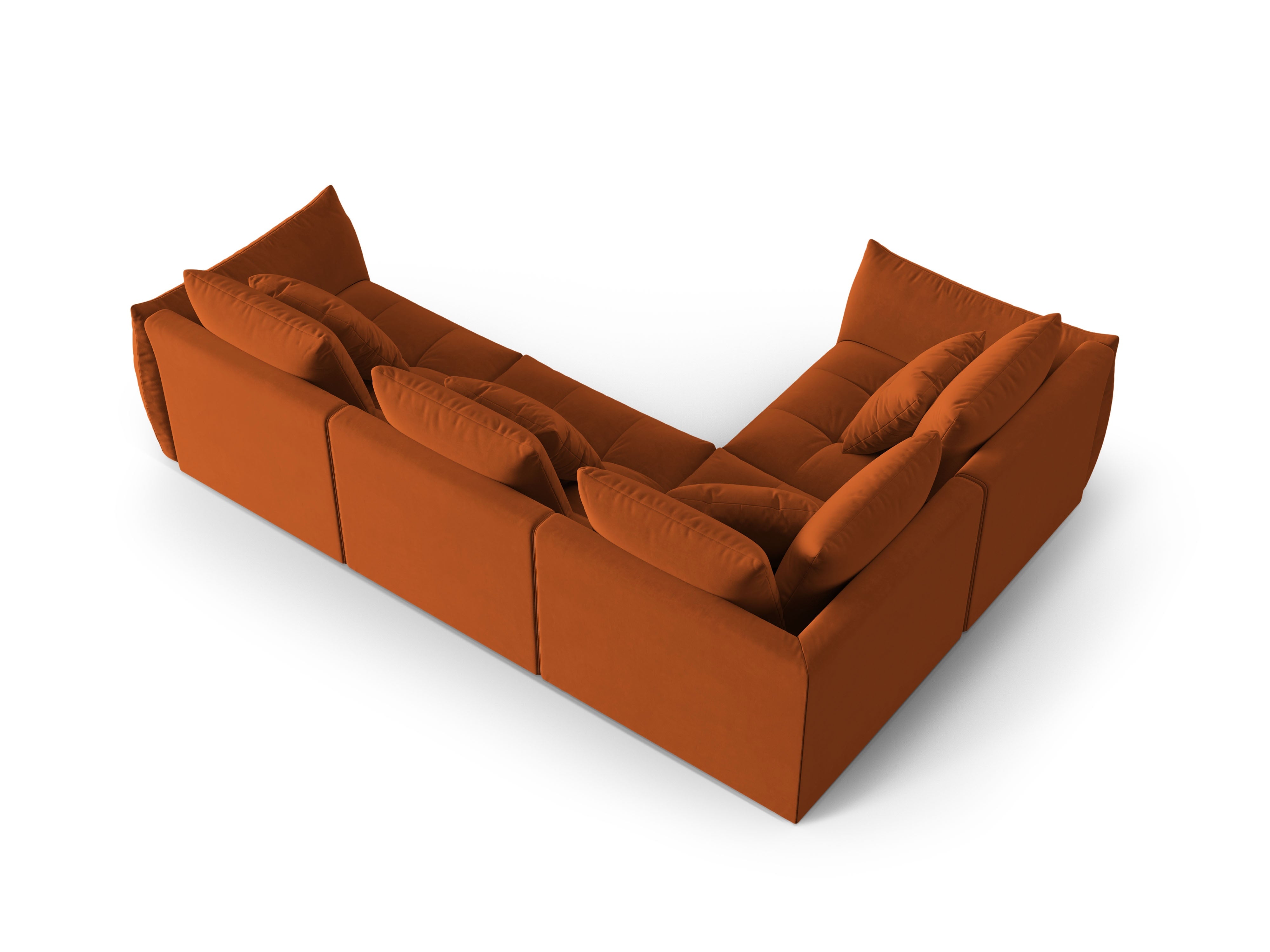 Samt modulares linke Ecksofa, "Bloom", 3 Sitze, Terrakotta, 316x216x95
In Europa gemacht