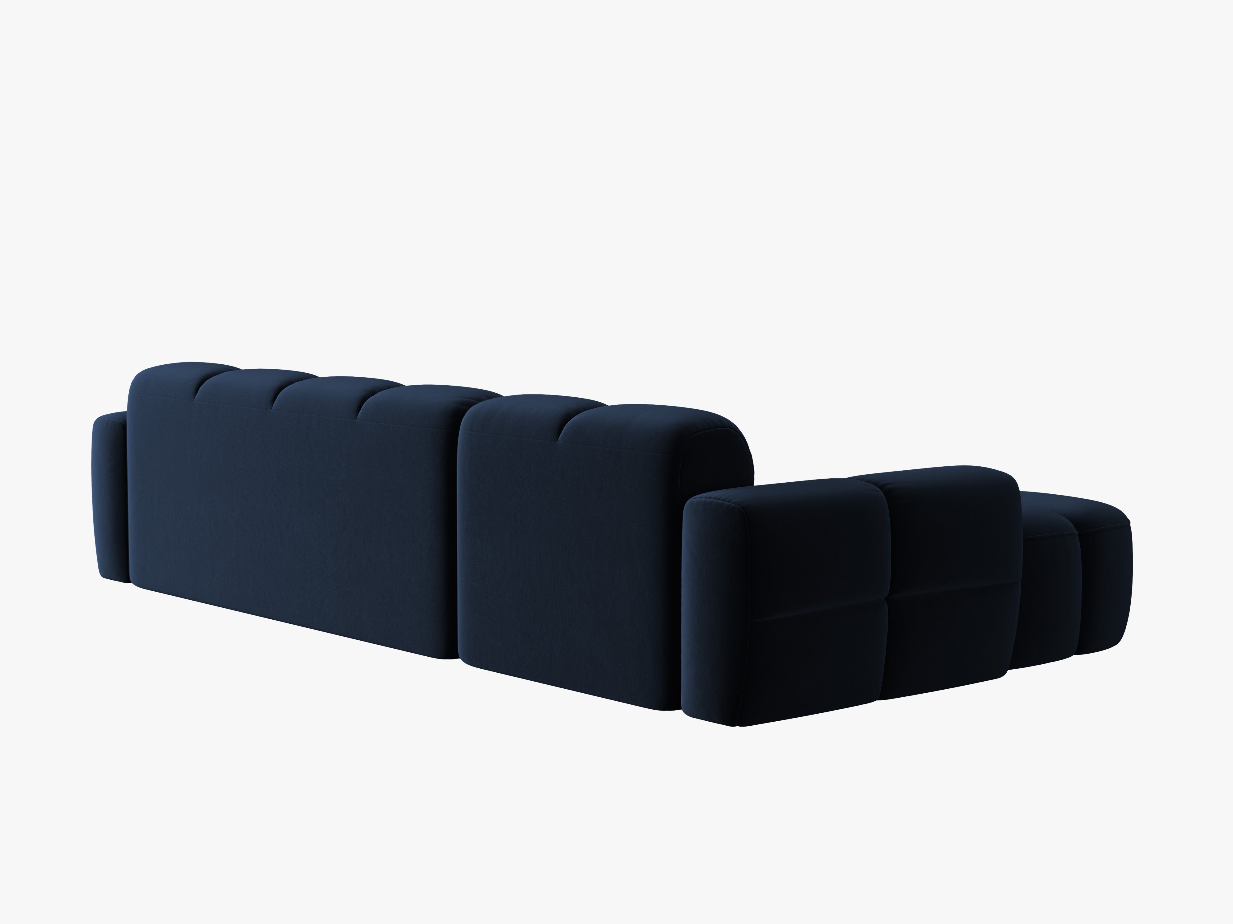 Left-facing velvet corner sofa LISA royal blue [Monika]