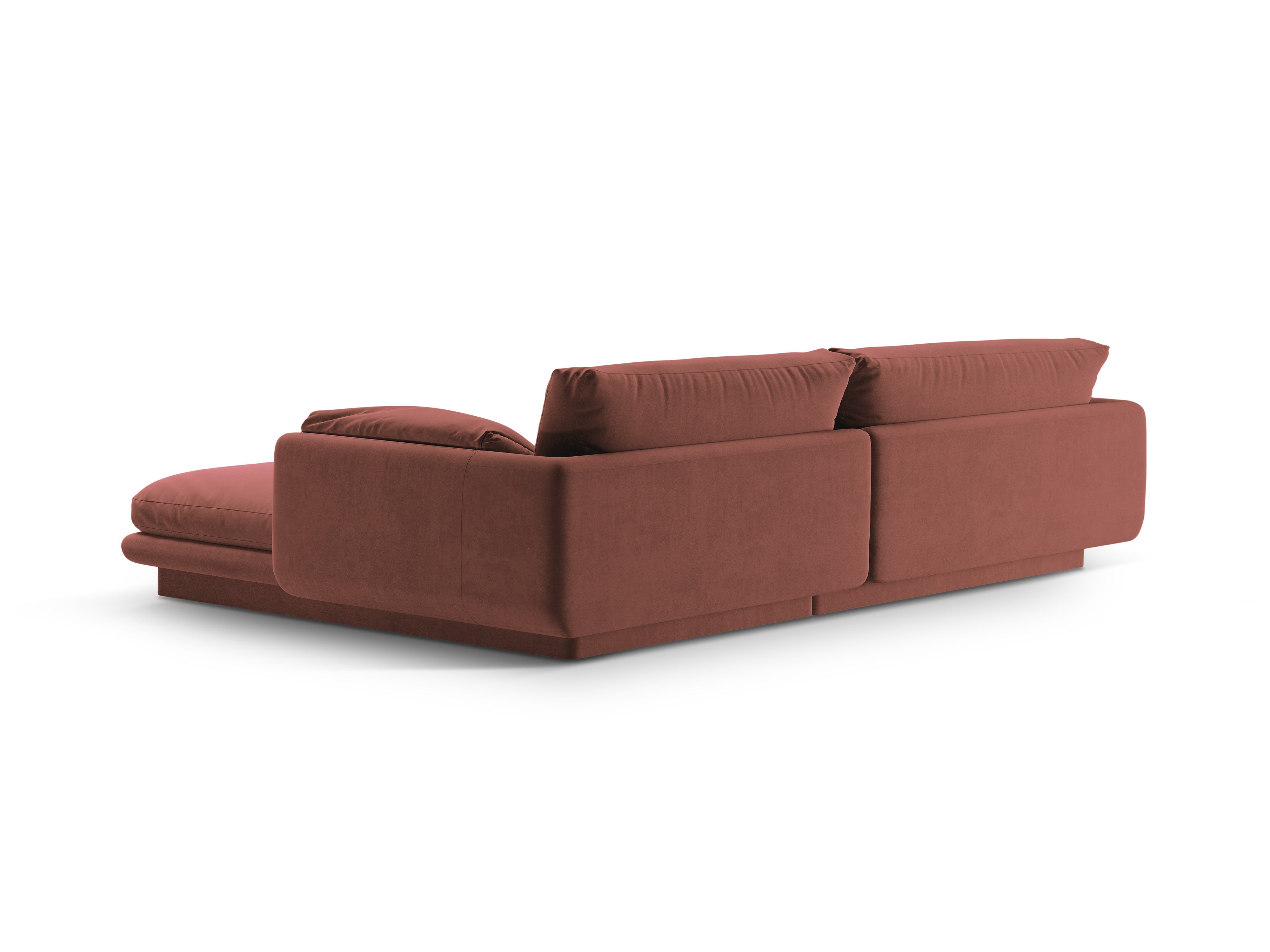 Velvet corner of 4-person left-sided Torino Cuoio
