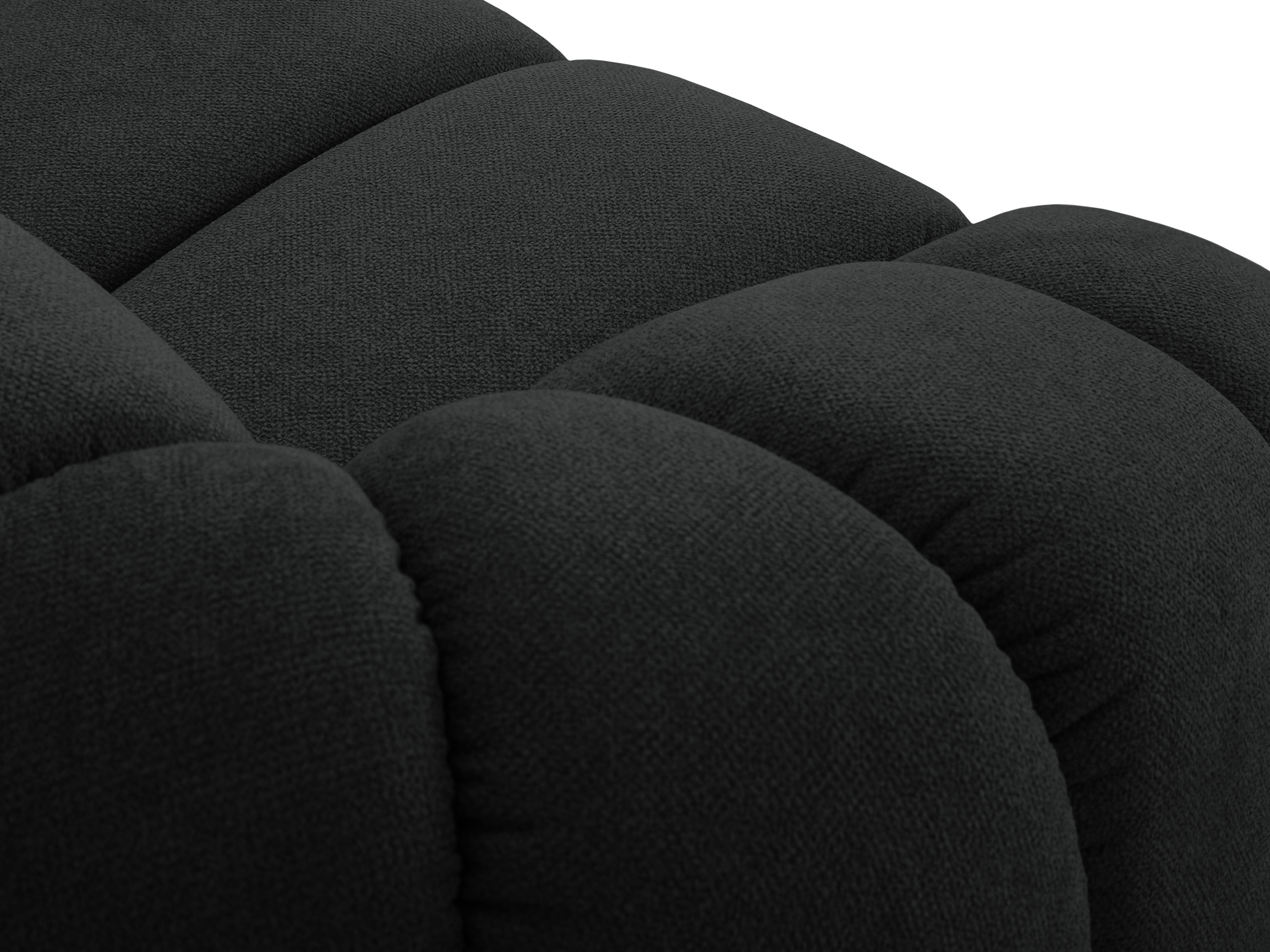 4-sitziger linker Ecksofa DIANA in anthrazitfarbenem Chenille