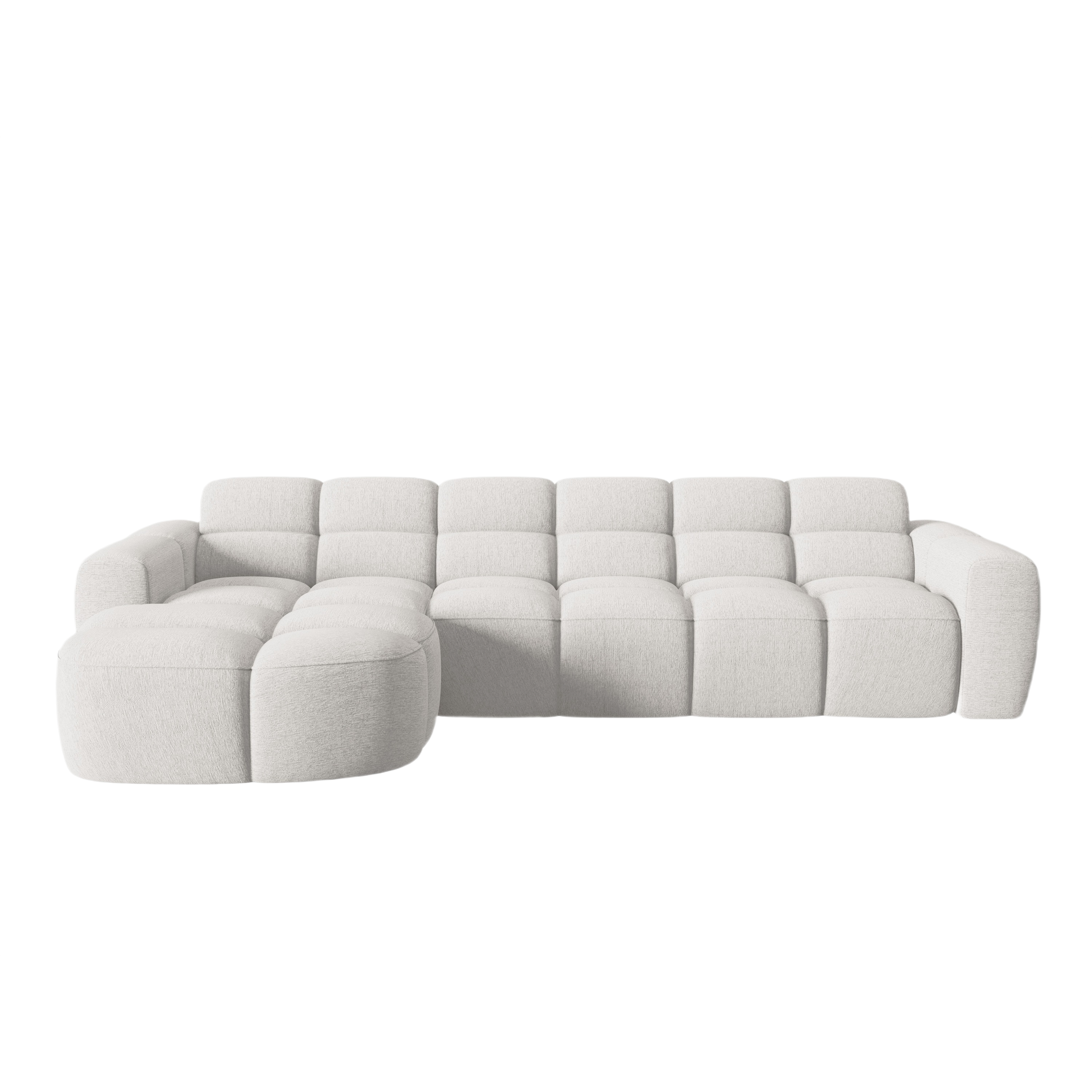 Left-sided corner sofa LISA light gray chenille [Monika] [Julia spr]