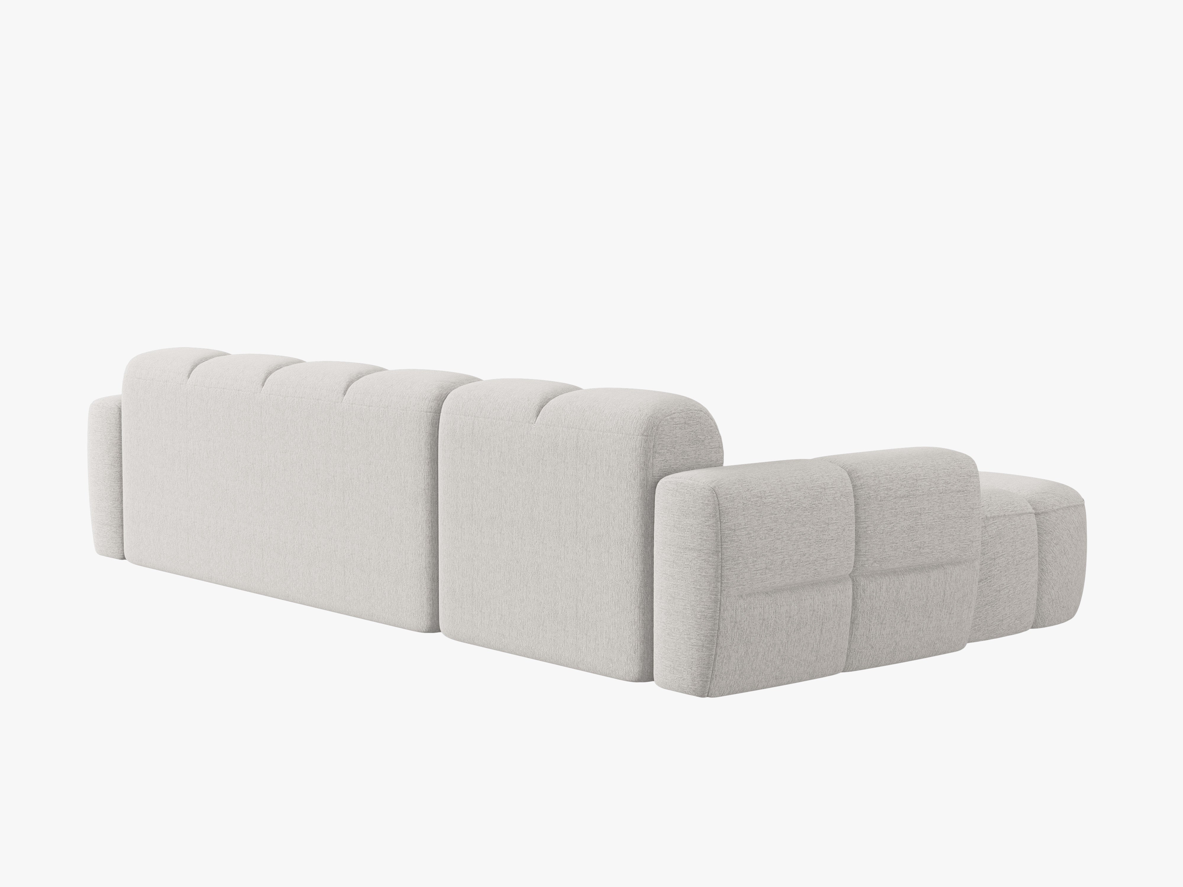 Left-sided corner sofa LISA light gray chenille [Monika] [Julia spr]