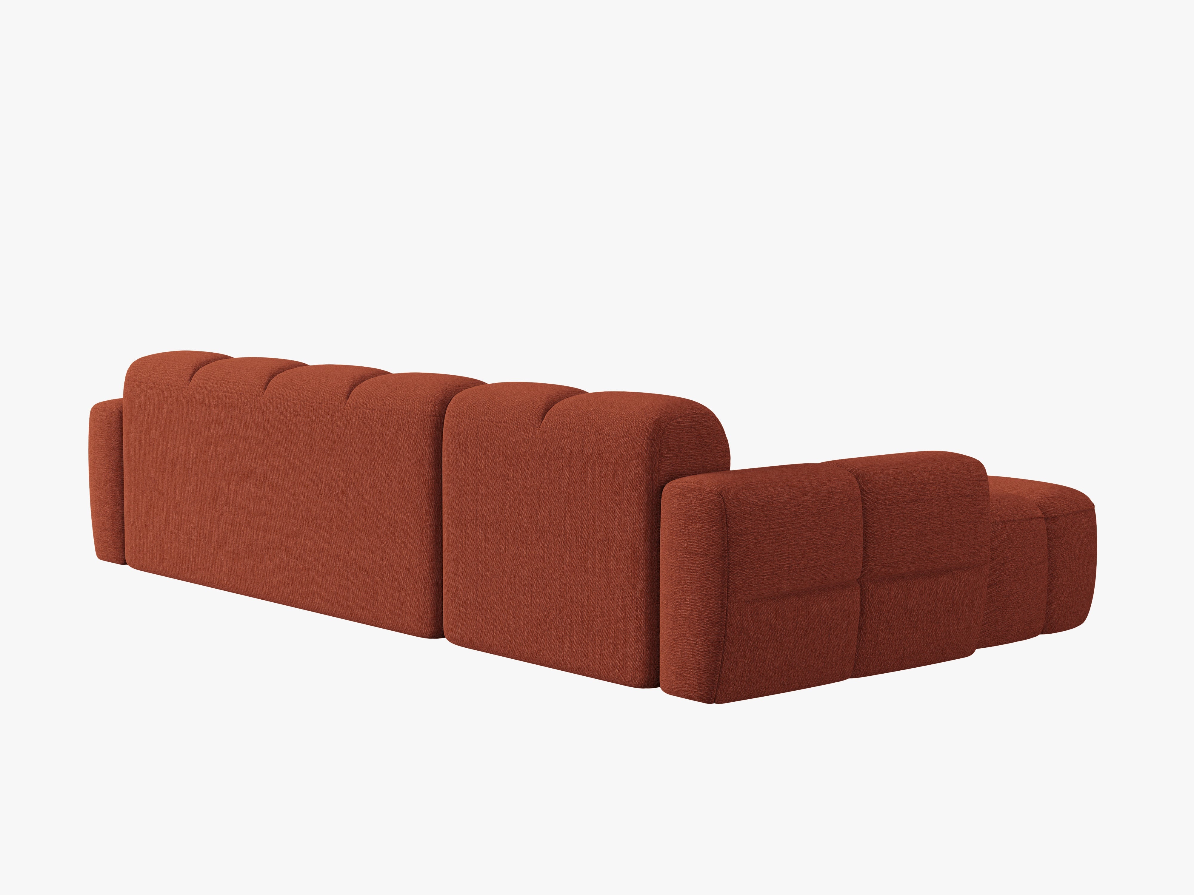 Linksseitige Eckcouch LISA terracotta Chenille [Monika] [Julia spr]