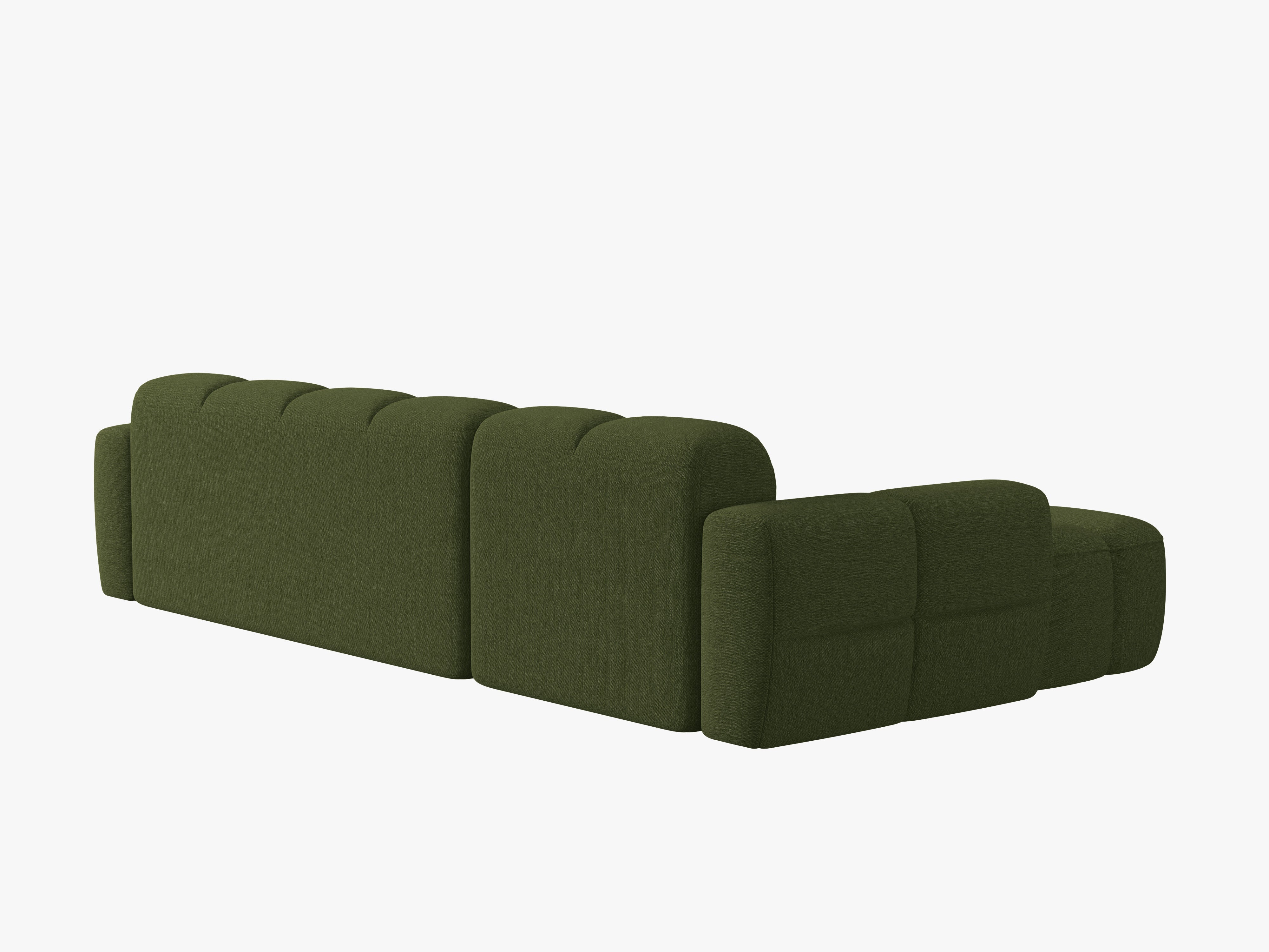 Linksseitige Eckcouch LISA grüner Chenille [Monika] [Julia spr]