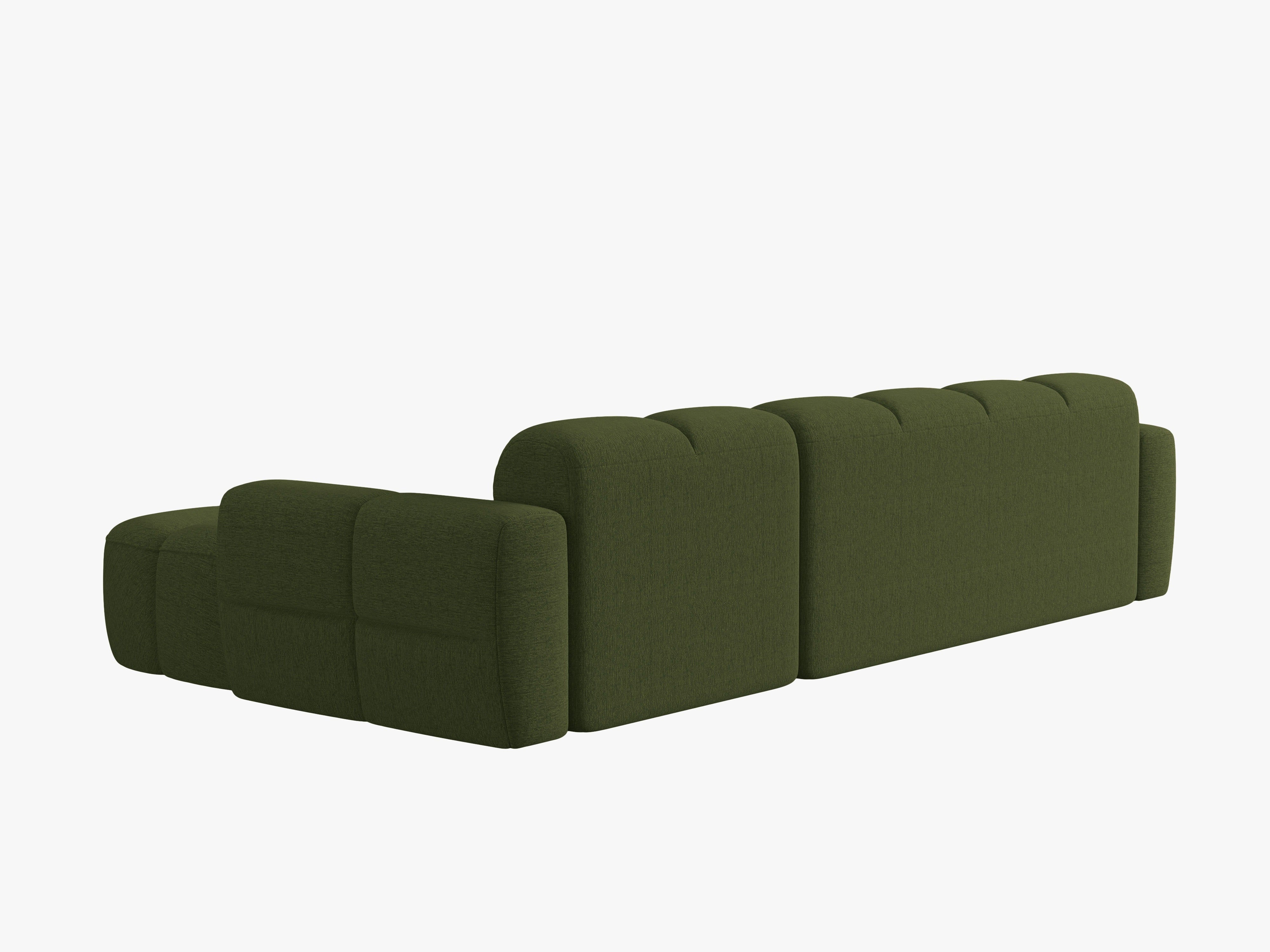 Right-sided corner sofa LISA green chenille [Monika] [Julia spr]
