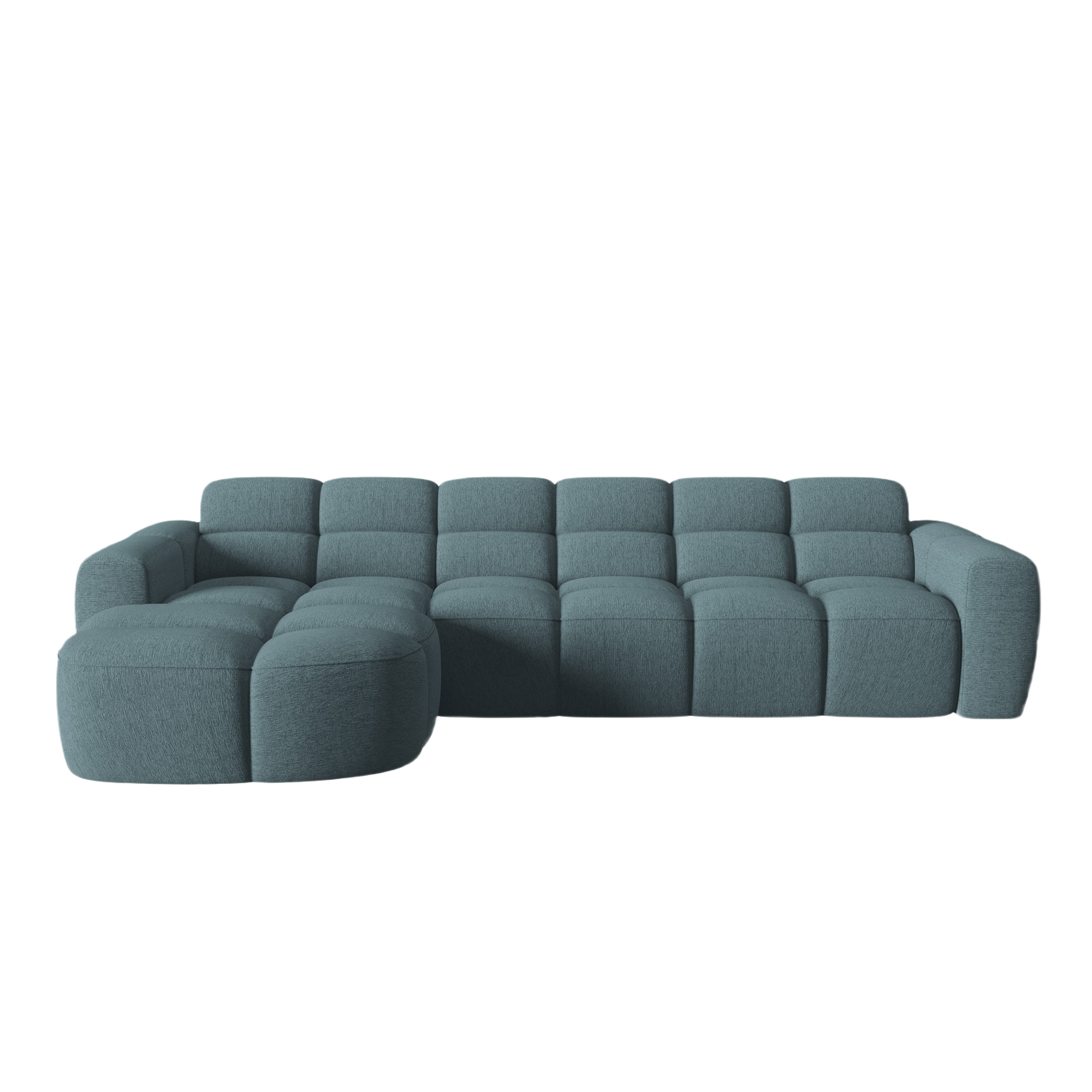 Linksseitige Eckcouch LISA hellblaues Chenille [Monika] [Julia spr]