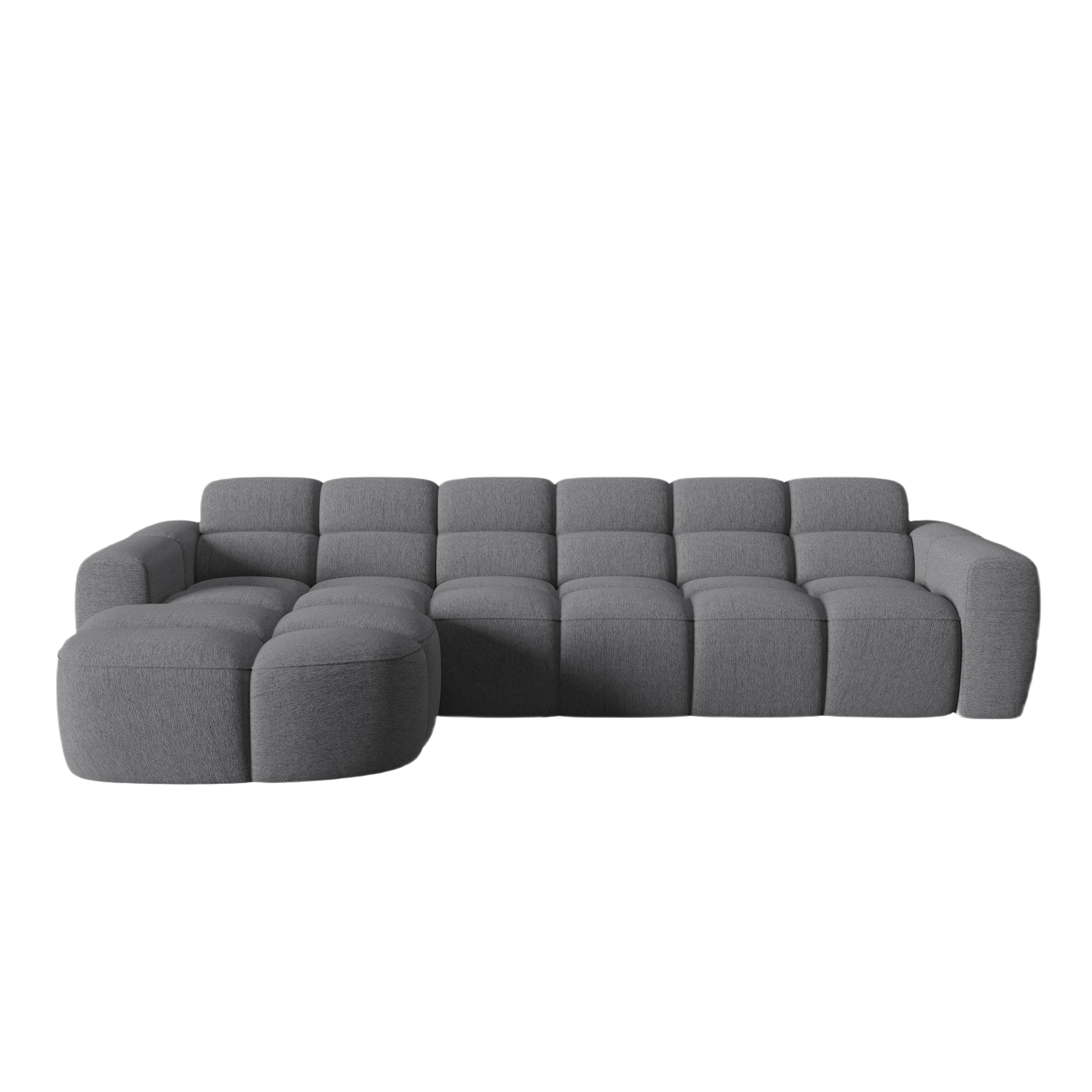 Linksseitige Eckcouch LISA dunkelgrau Chenille [Monika] [Julia spr]